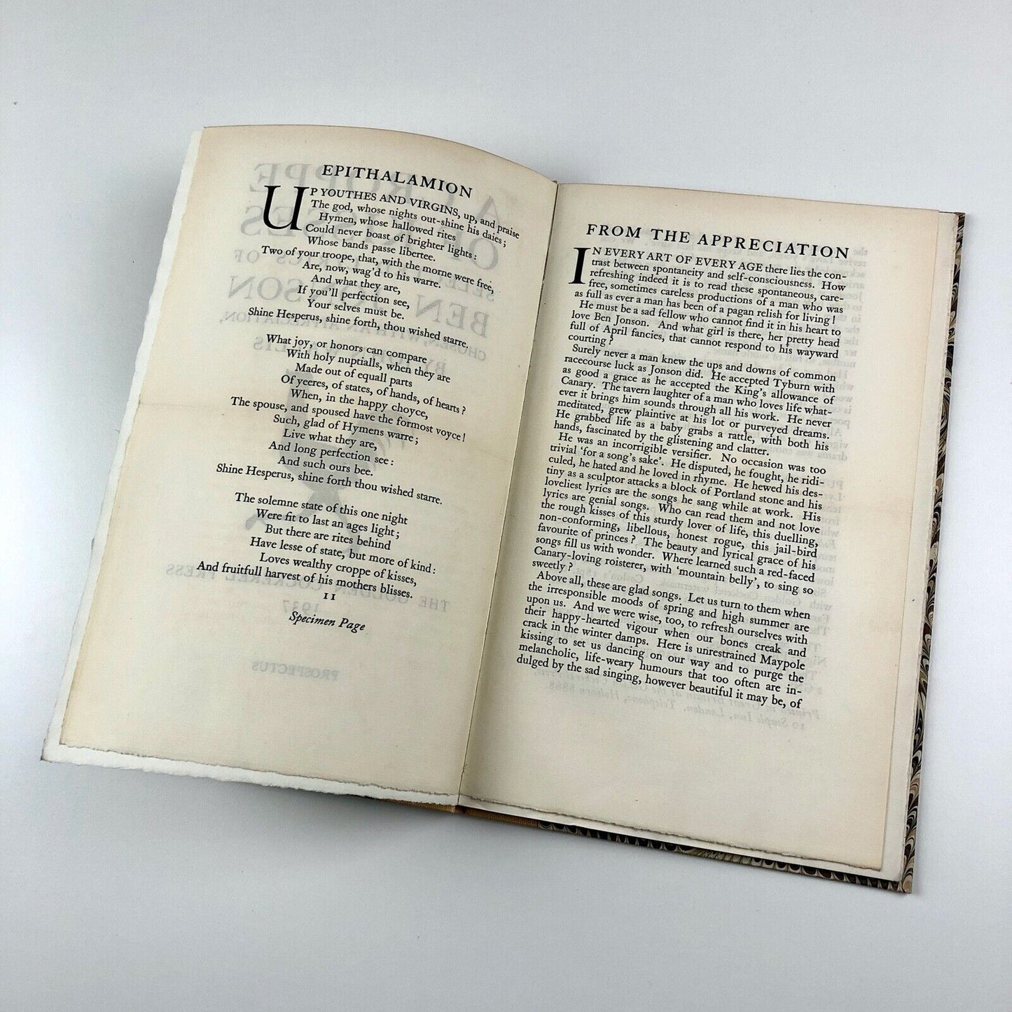 Bound volume of eight Golden Cockerel Press prospectus from 1937, 1951-1955