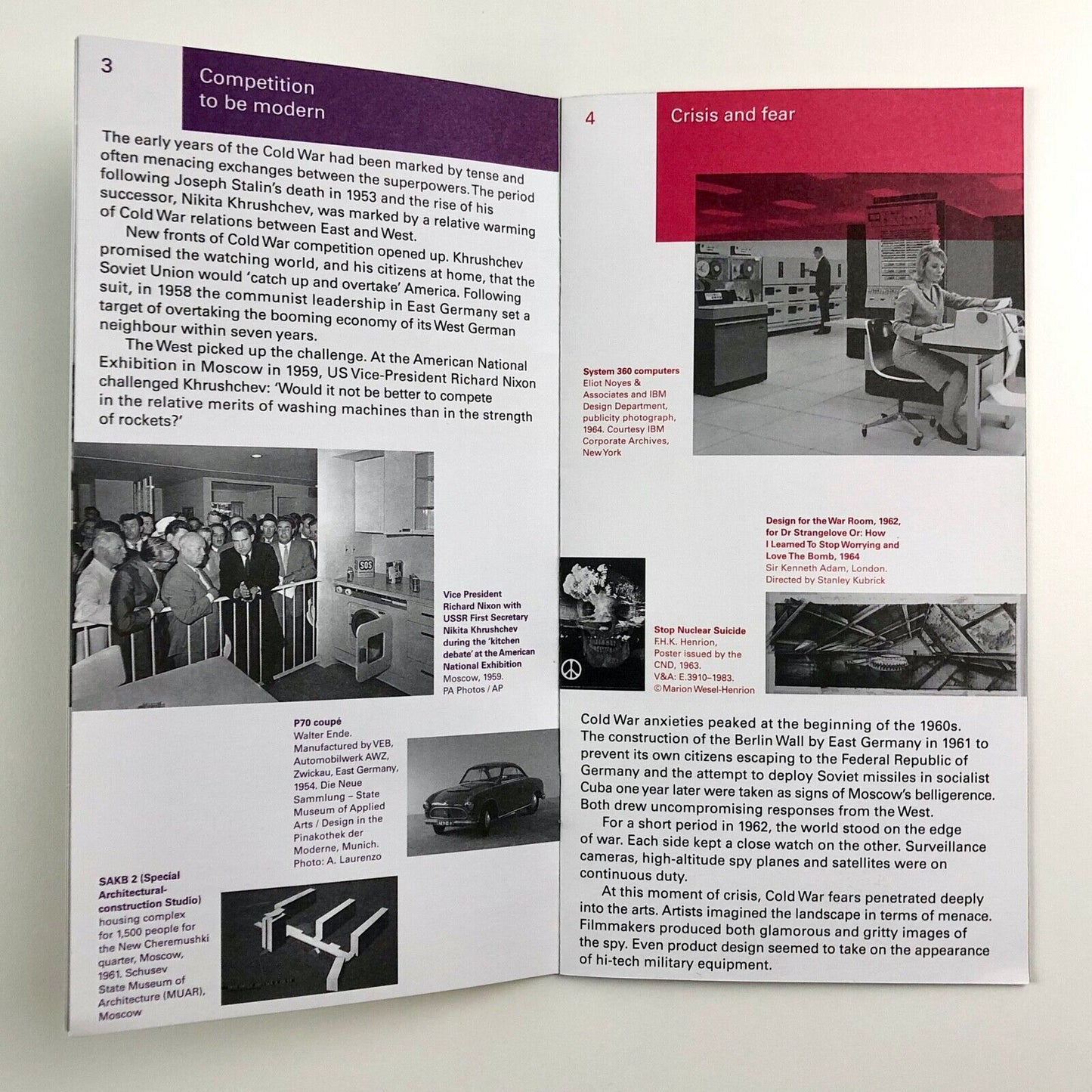Small exhibition guide for Cold War Modern – V&A exhibition, 2009