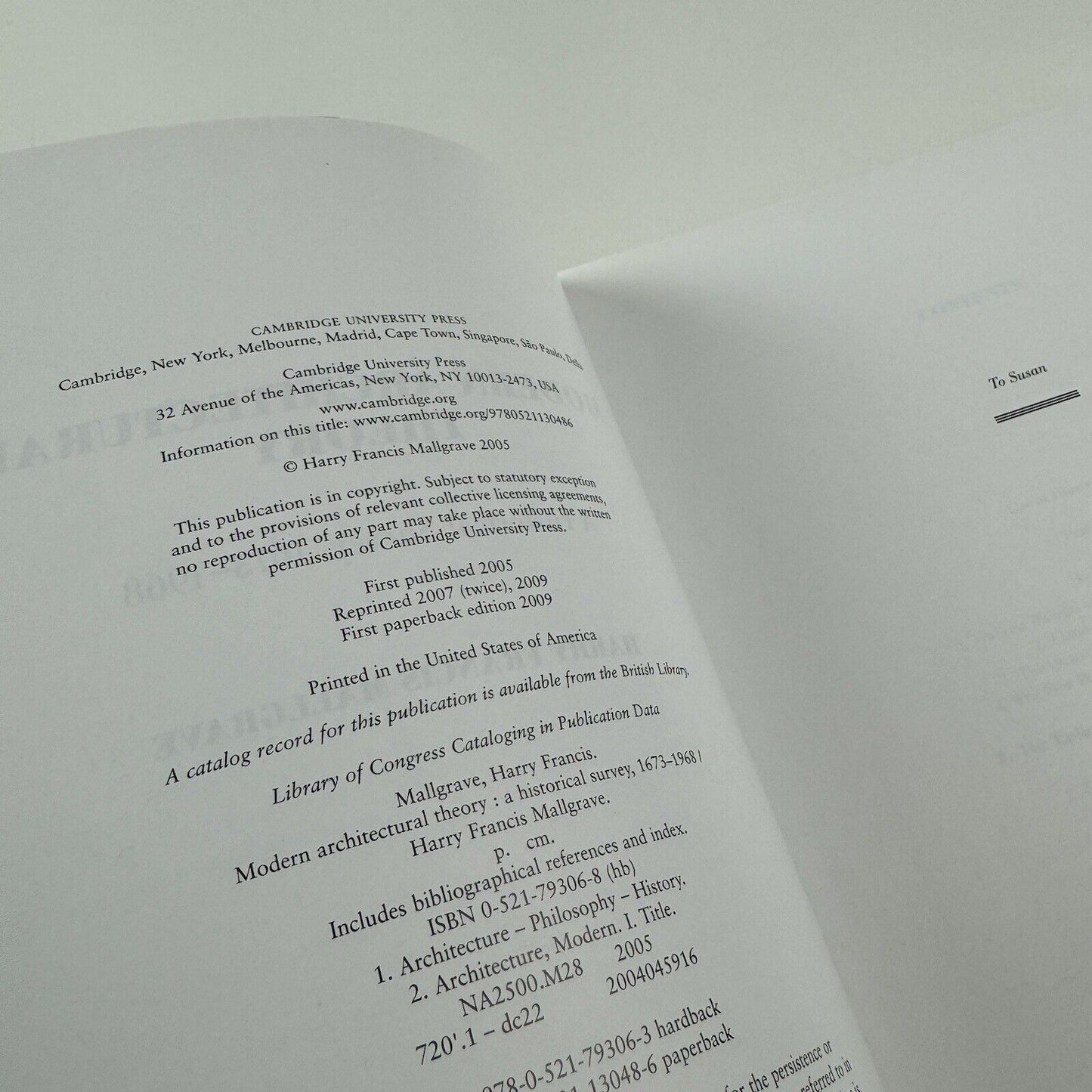 Modern Architectural Theory. A History Survey, 1673-1968 by Harry Francis Mallgrave | Cambridge University Press, 2009