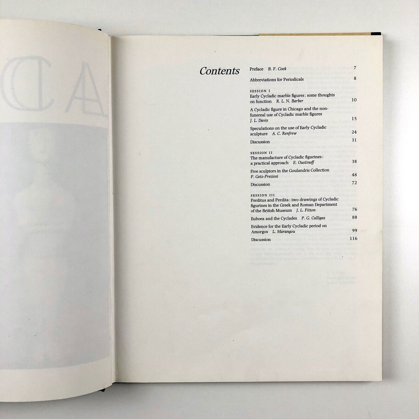 Cycladica: Studies in Memory of N. P. Goulandris | J. Lesley Fitton BM Press 1984