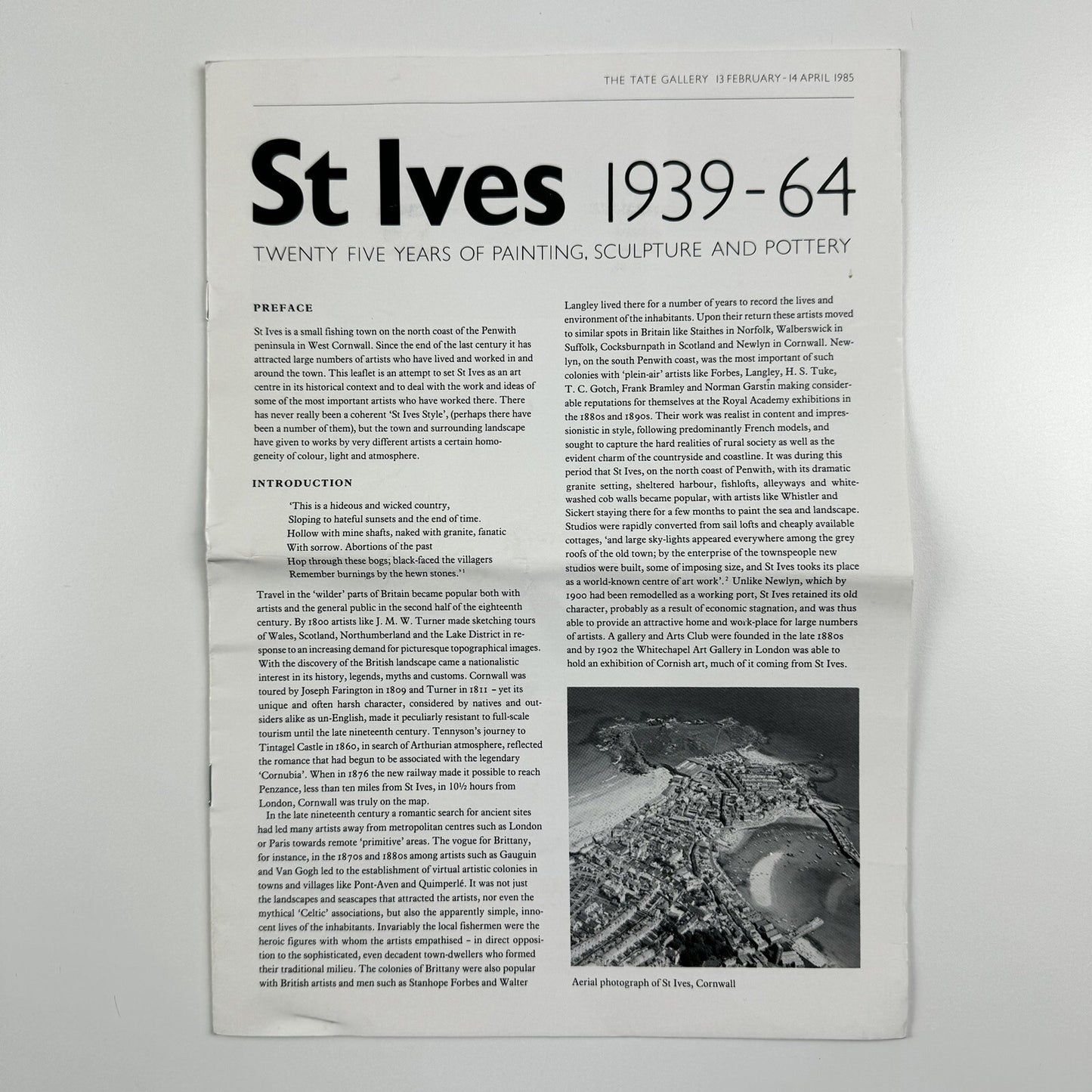 St Ives 1939-64. Twenty five years of painting, sculpture and pottery | Tate exhibition guide, 1985