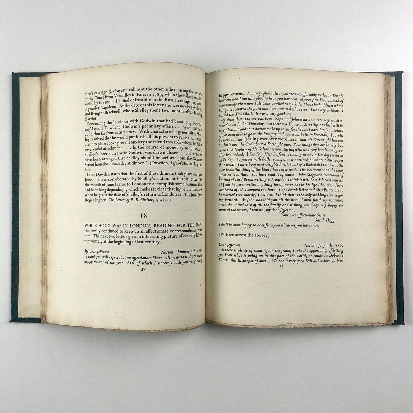 The Athenians being correspondence between Thomas Jefferson Hogg and his friends...edited by Walter Sidney Scott | Golden Cockerel Press, 1943