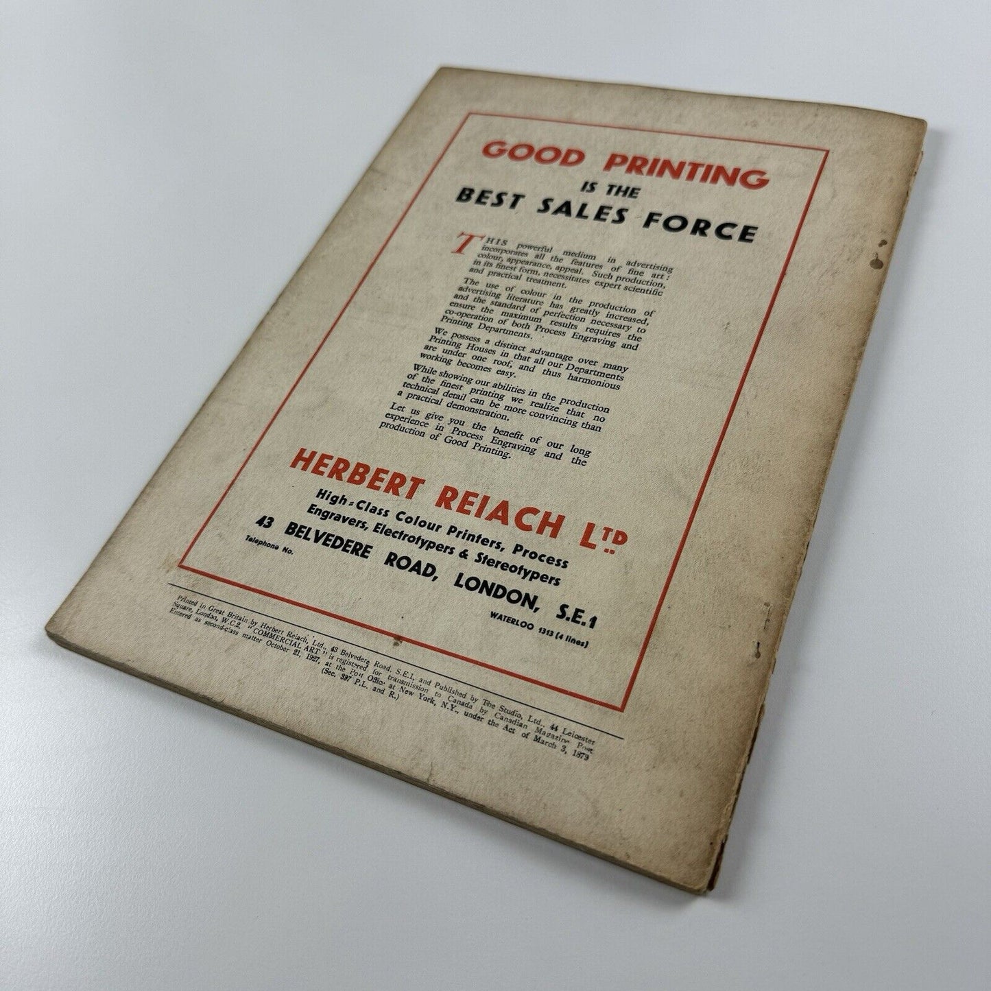 Commercial Art – The Advertisers Magazine | May 1931, Vol 10 No 59. | W.S. Crawford | LNER exhibition