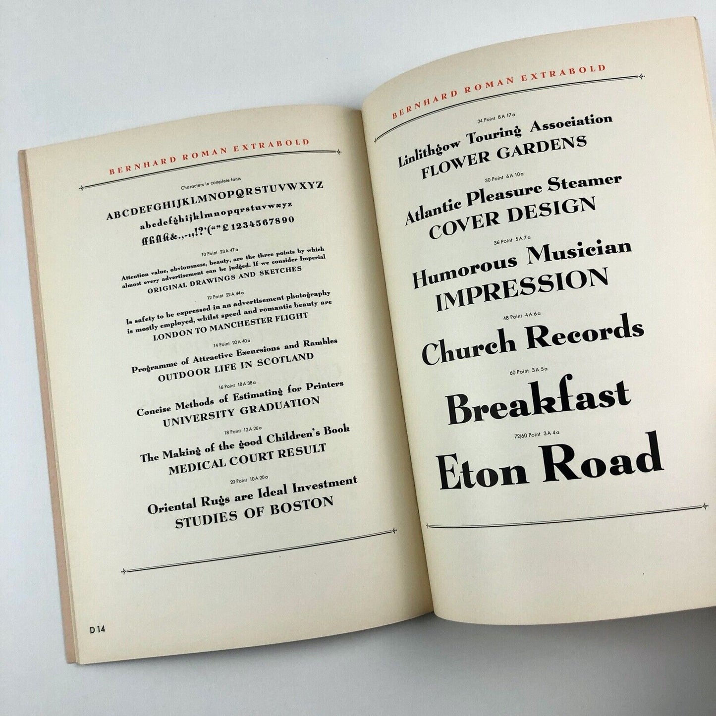 Bernhard Types | Type specimen leaflet | Soldans Ltd, London – late 1930s?