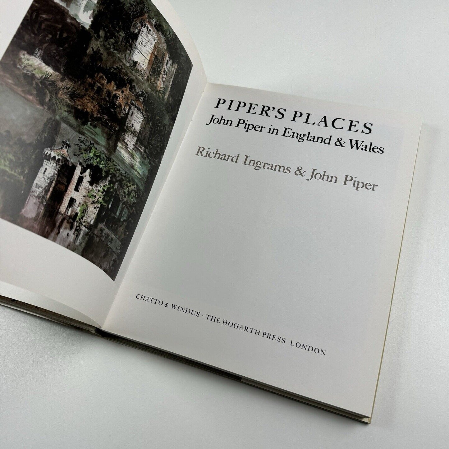 Piper's Places. John Piper in England & Wales by Richard Ingrams 1983 signed John Piper