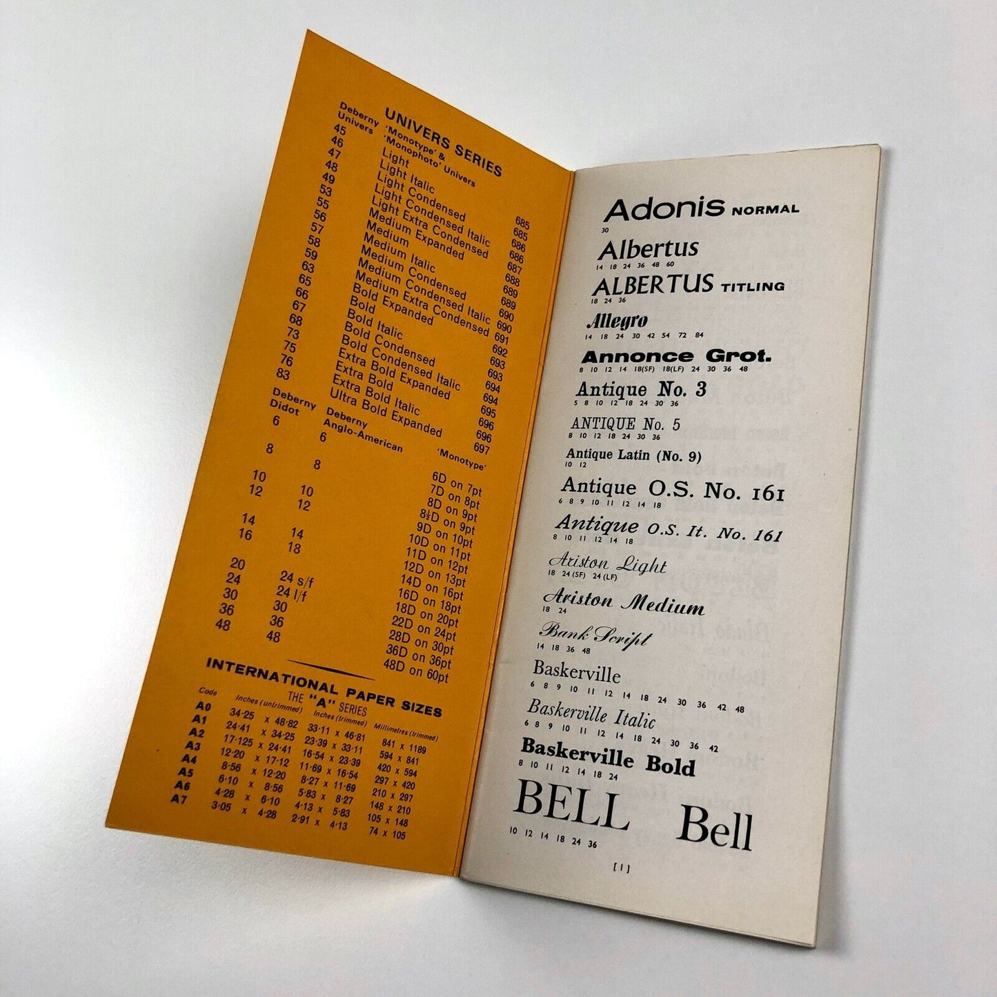 B. Dellagana & Co Synopsis of over 300 Type Faces | Type specimen booklet, 1967