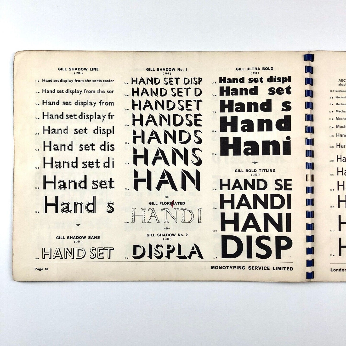 'Monotype’ Faces by Monotyping Service Limited | Type face brochure, undated