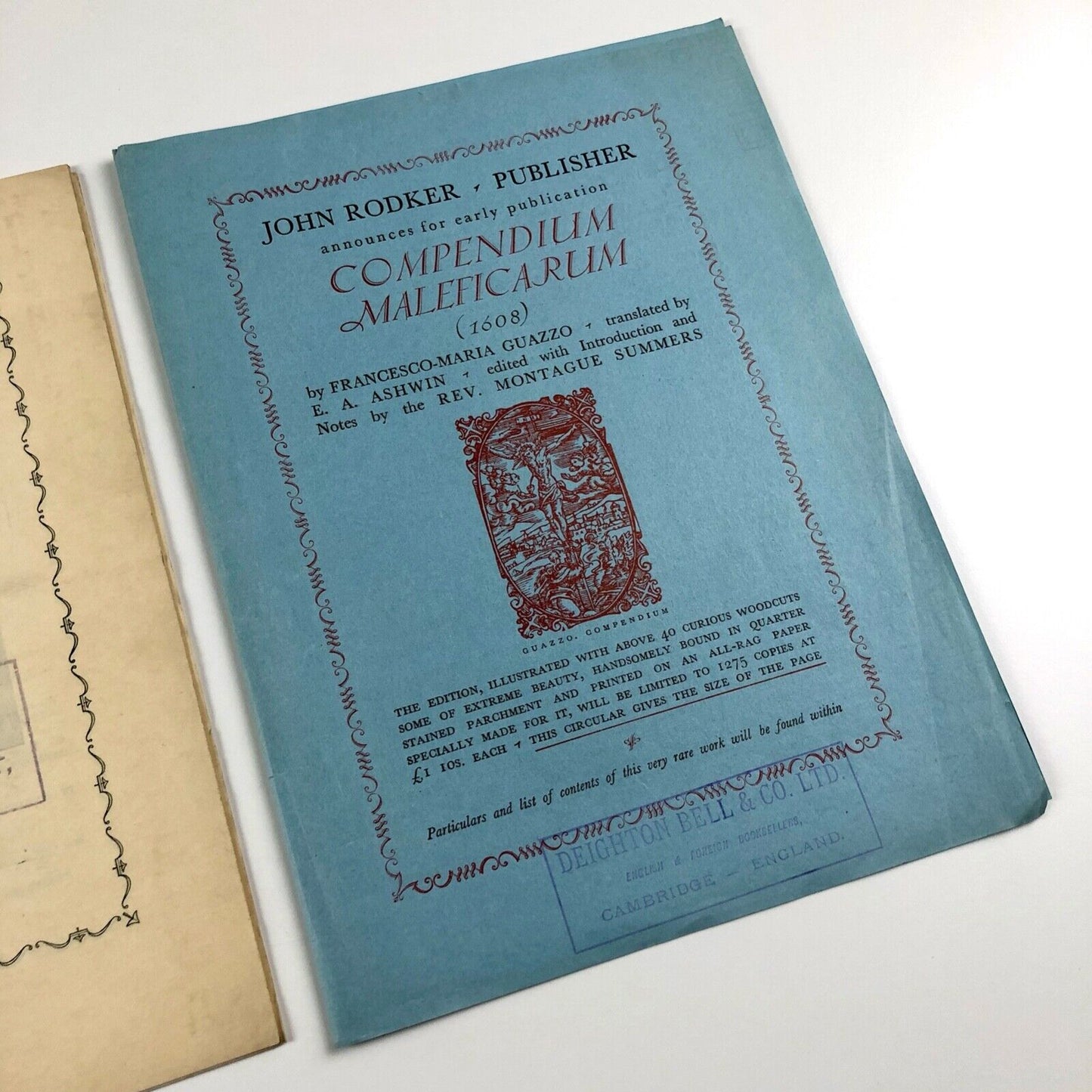 Two promotional leaflets relating to John Rodker Publisher, 1929