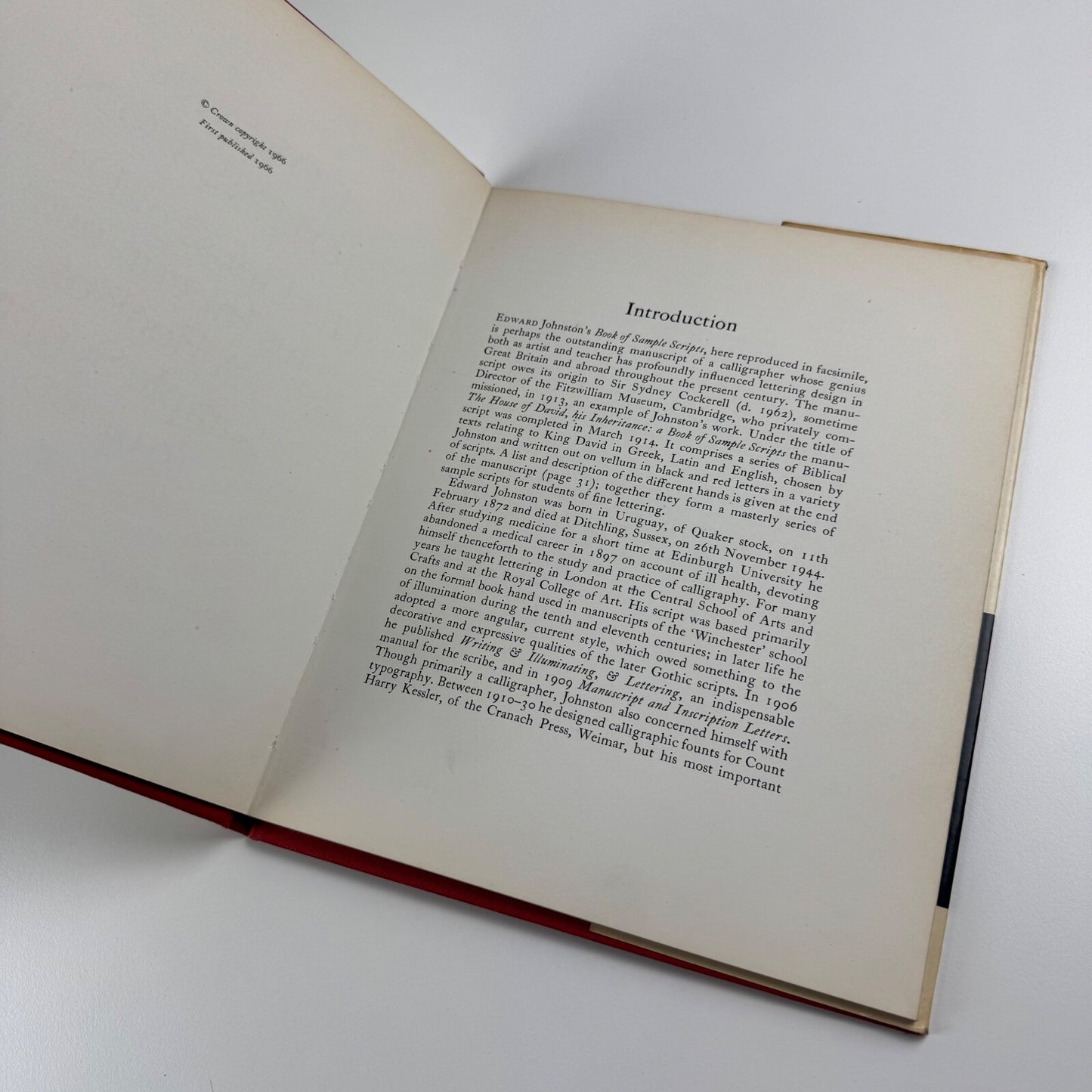 A Book of Sample Scripts by Edward Johnston | HMSO/Victoria and Albert Museum, 1966