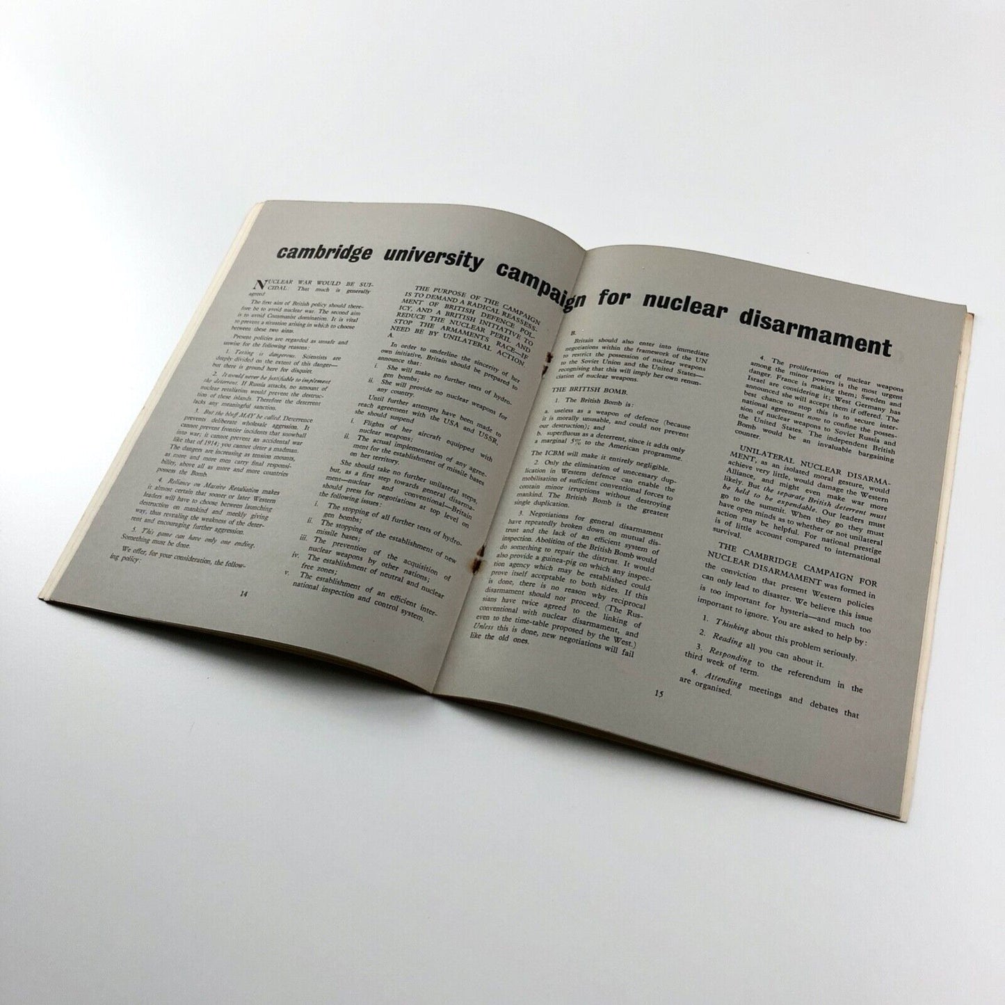 Cambridge Opinion magazine | No. 8, April 1958 nuclear arguments / disarmament | Edited by John Landell-Mills and David Leitch