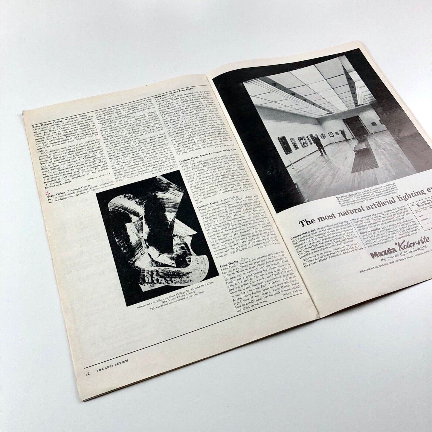 The Arts Review 14-28 Nov 1964 Vol XVI, No. 22 | Ian Stephenson | New Art Centre