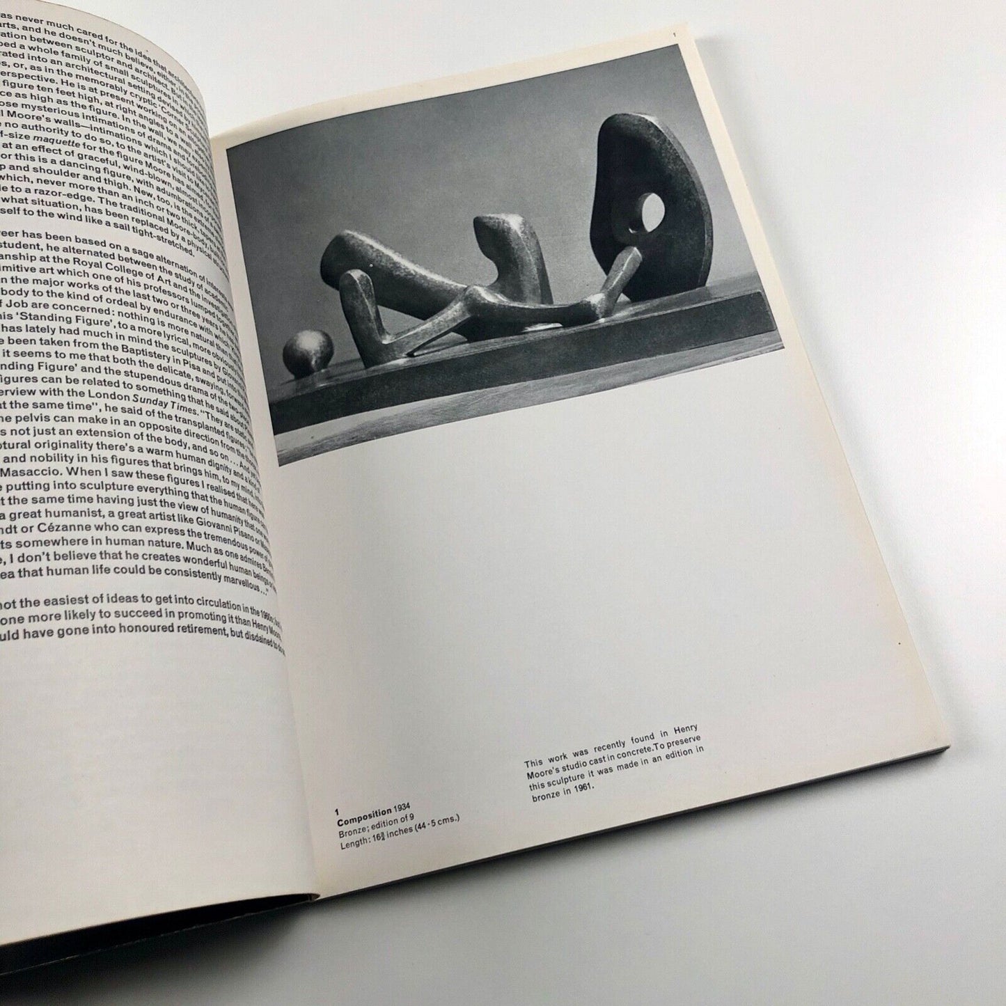 Henry Moore exhibition catalogue | Knoedler Marlborough Fine Art, March-April 1962 | Design by Gordon House