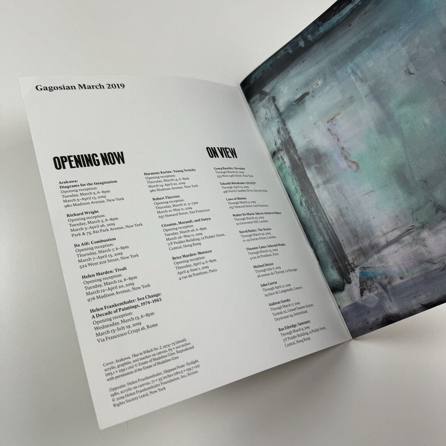 Gagosian March 2019 | Art magazine, Gagosian Gallery
