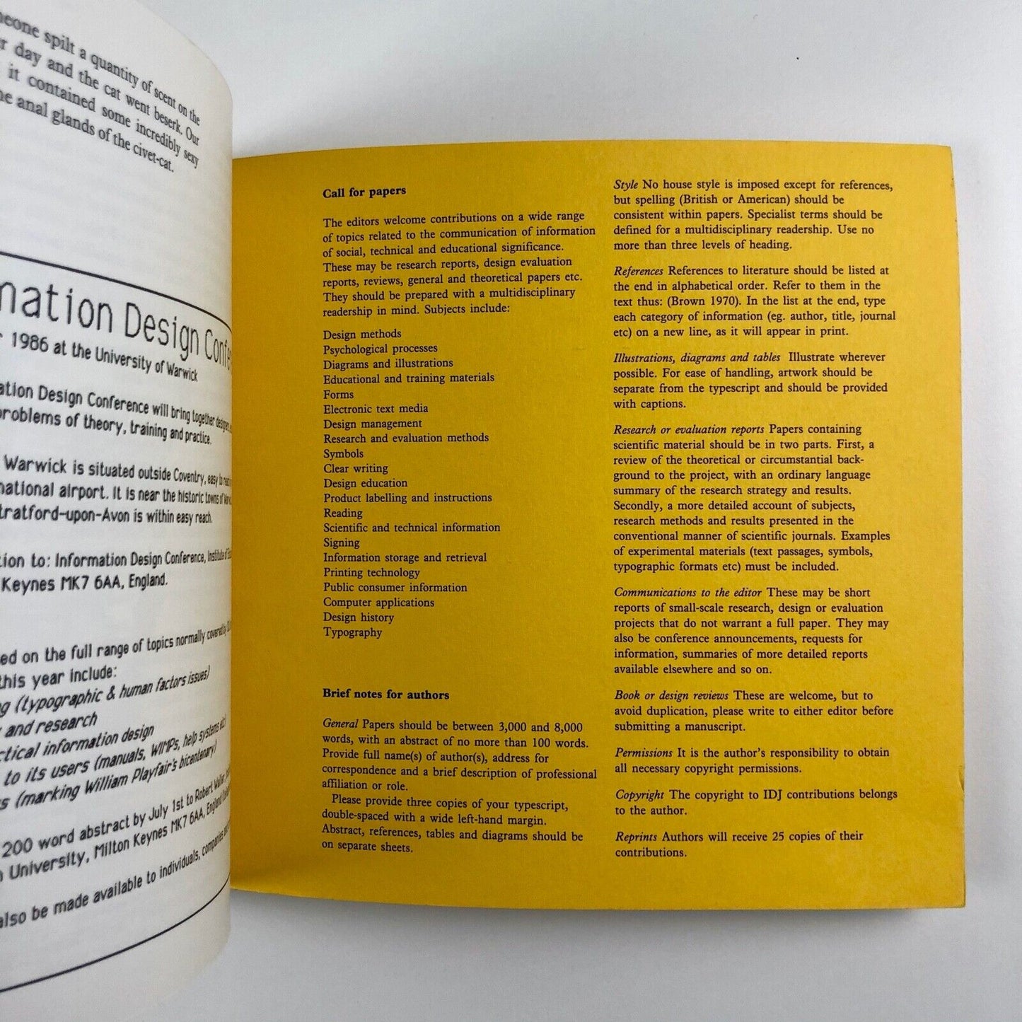 Information Design Journal | Volume 3/4, 1986 edited by Robert Waller | semiotics