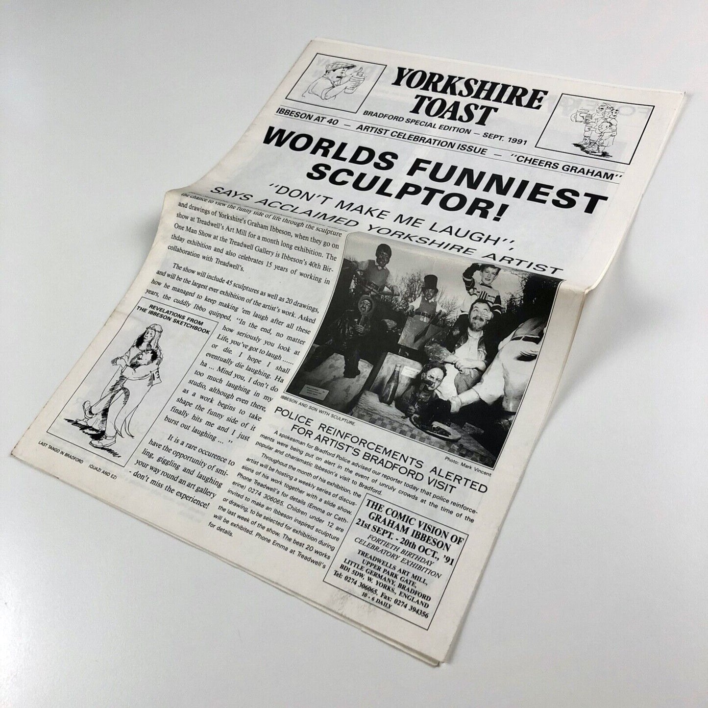 'Yorkshire Toast' | Graham Ibbeson sculptor artist celebration issue Ibbeson at 40 | Sep 1991