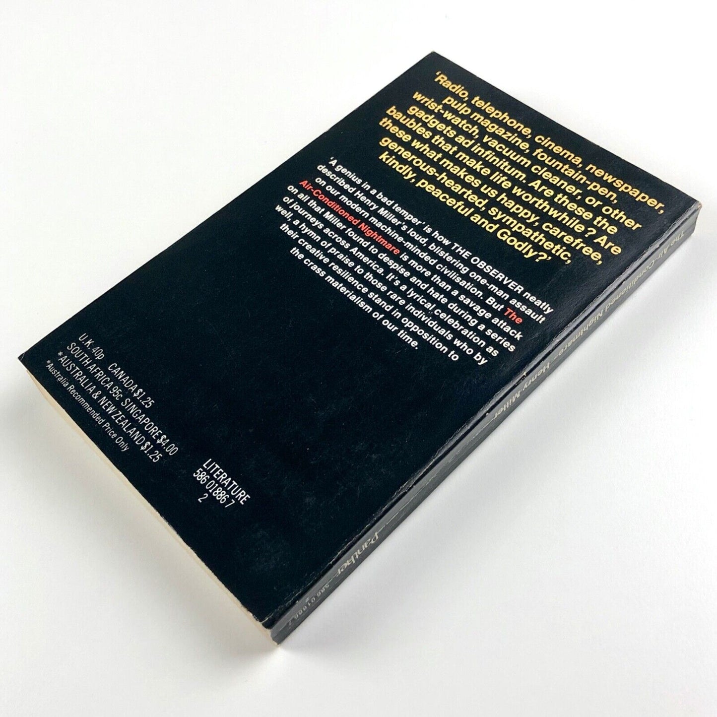 The Air-Conditioned Nightmare by Henry Miller | Panther Books, 1973