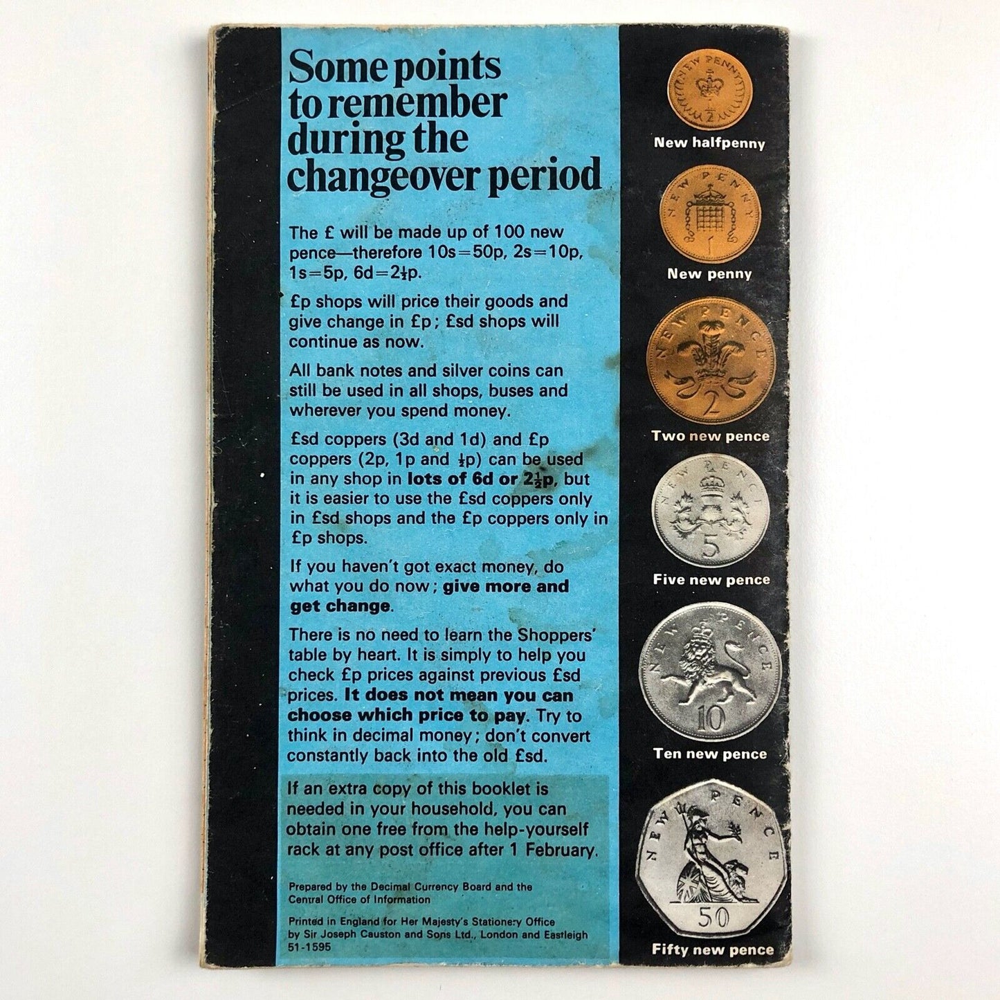 Your Guide to Decimal Money | Decimal Current Board / HMSO booklet/leaflets 1970