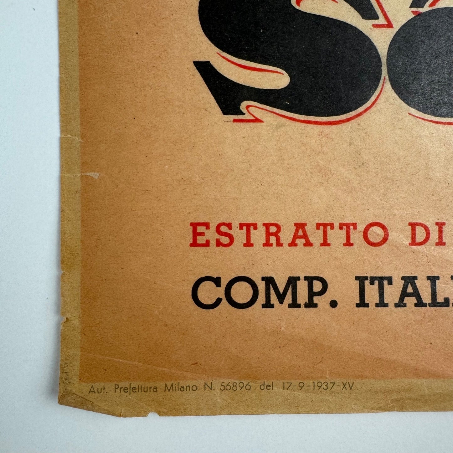 Liebig small paper advert Sàpis Compagnia Italiana Liebig 1937