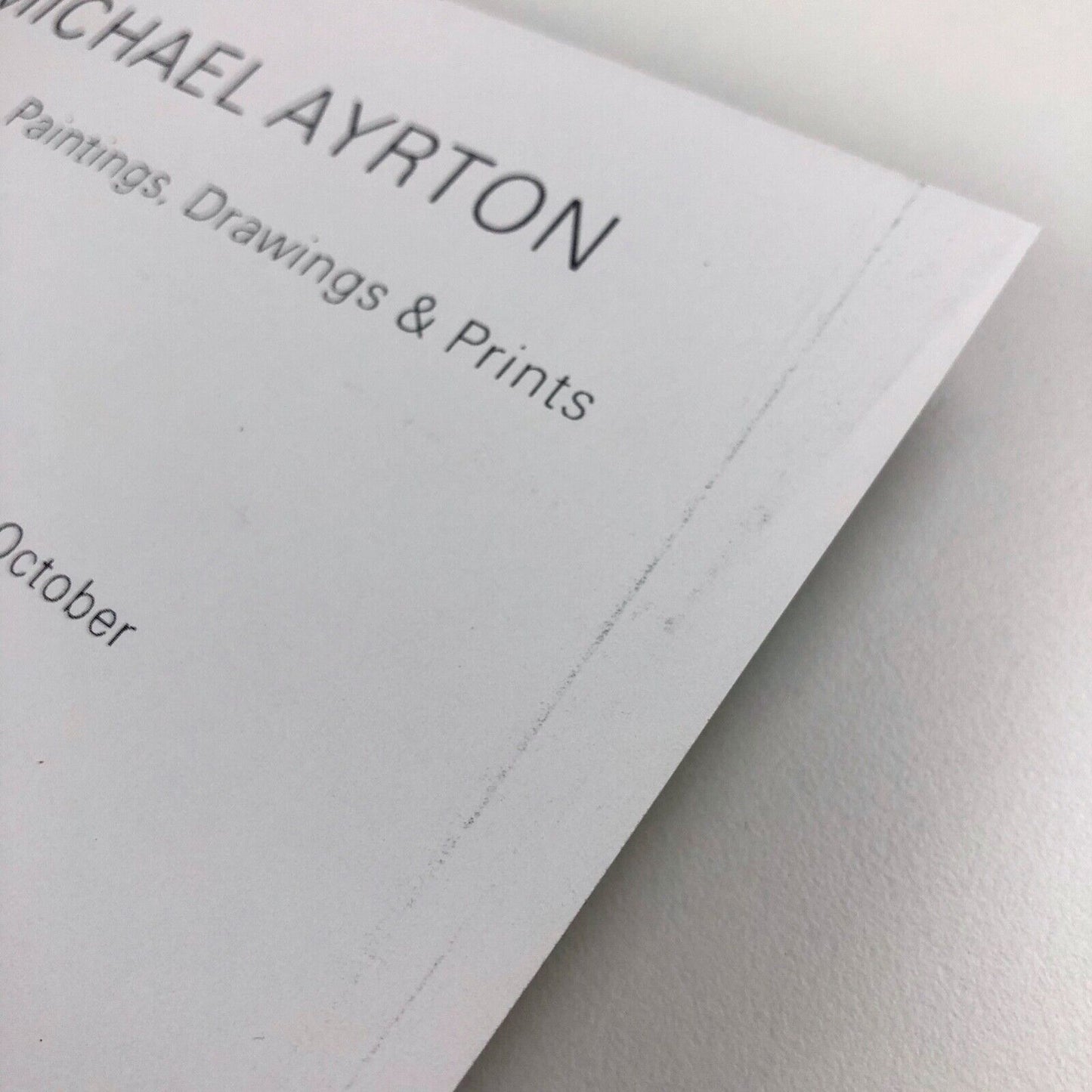 Michael Ayrton – Beaux Arts, Bath | Exhibition private view card