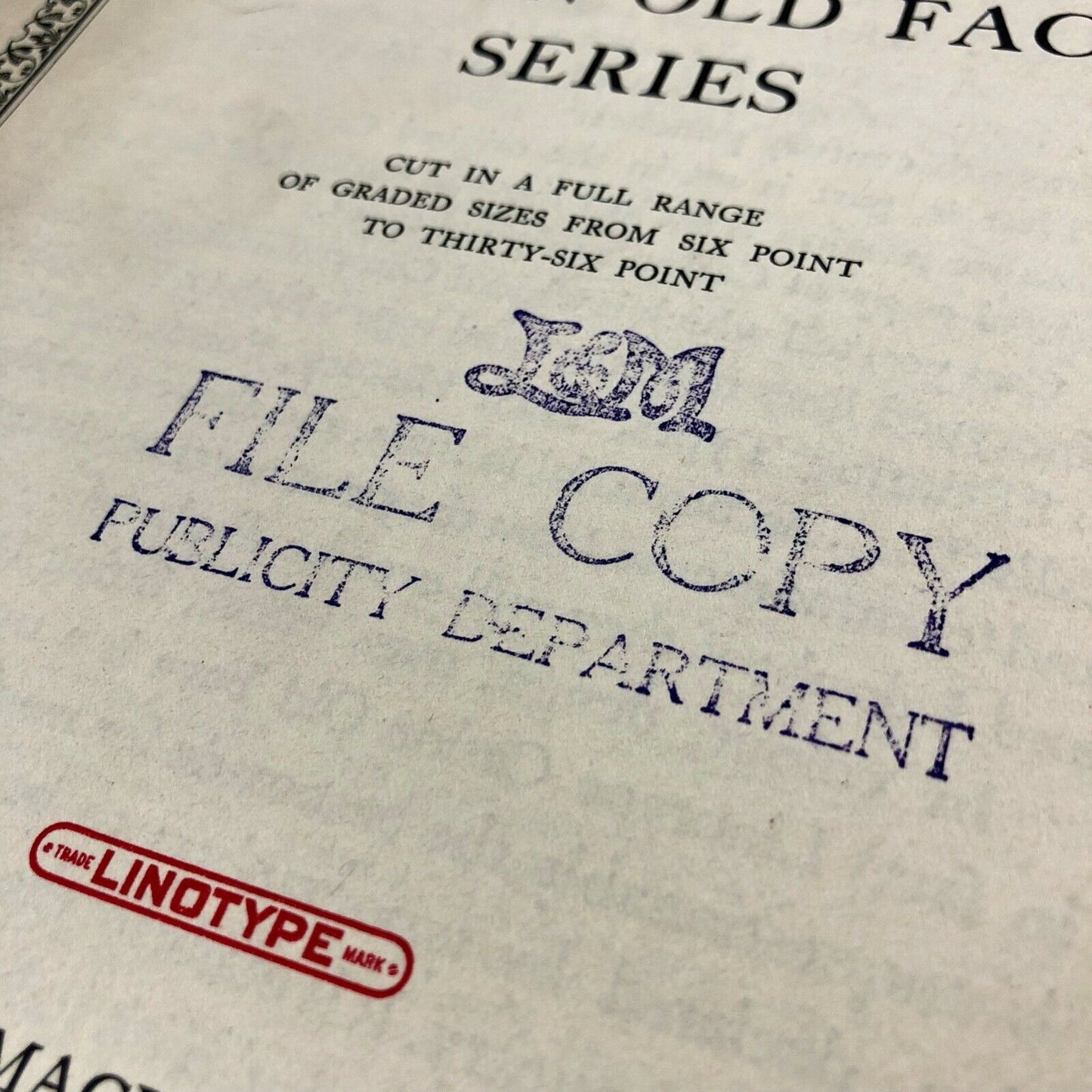 Linotype Caslon Old Face Series specimen booklet | Linotype & Machinery, 1930
