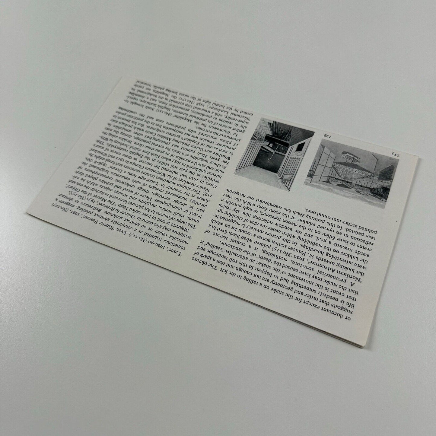 Ephemera: Folding leaflet for Paul Nash exhibition at Tate Gallery 1975