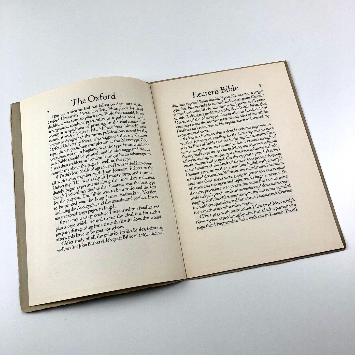 An Account of the Making of the Oxford Lectern Bible | Bruce Rogers, 1936?