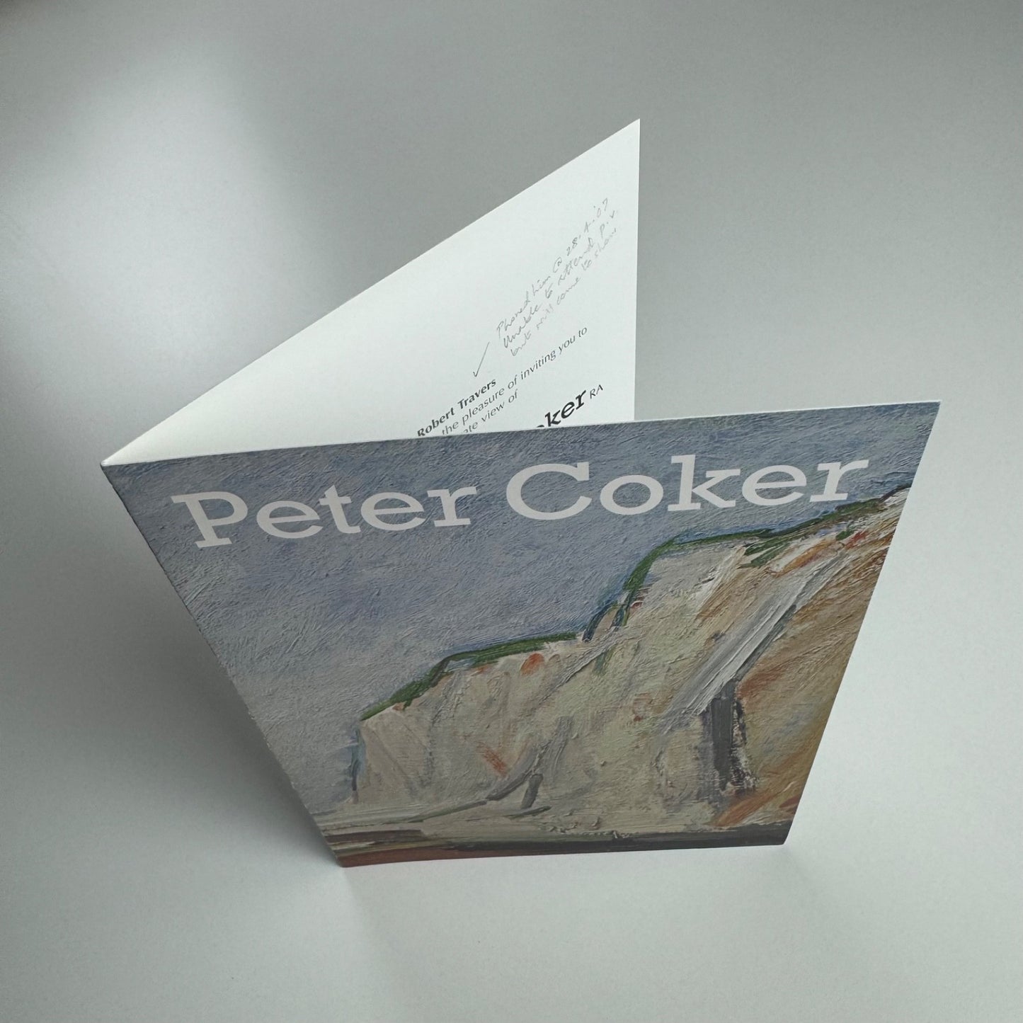 Private view invitation for Peter Coker RA | Piano Nobile 2007