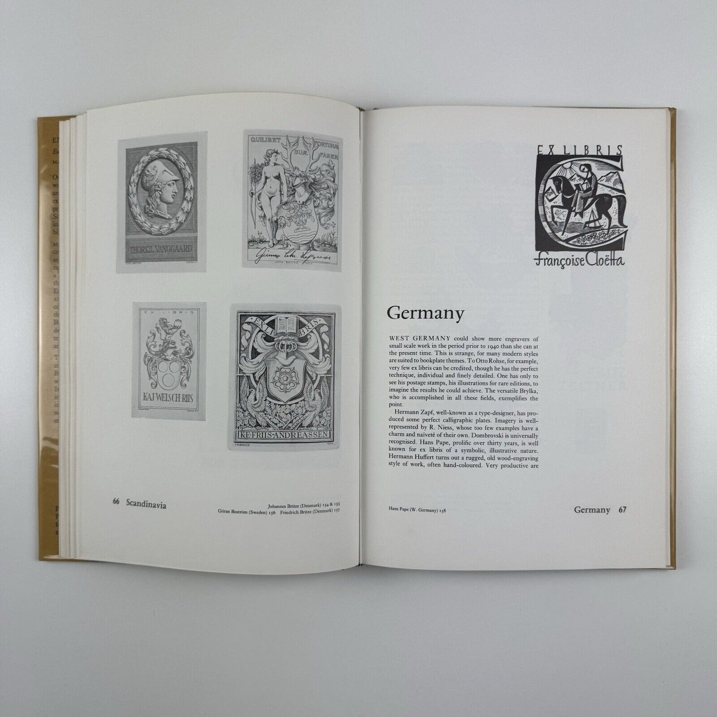 Engraved Bookplates. European Ex Libris 1950-70 by Mark Severin and Anthony Reid | Private Libraries Association, 1972