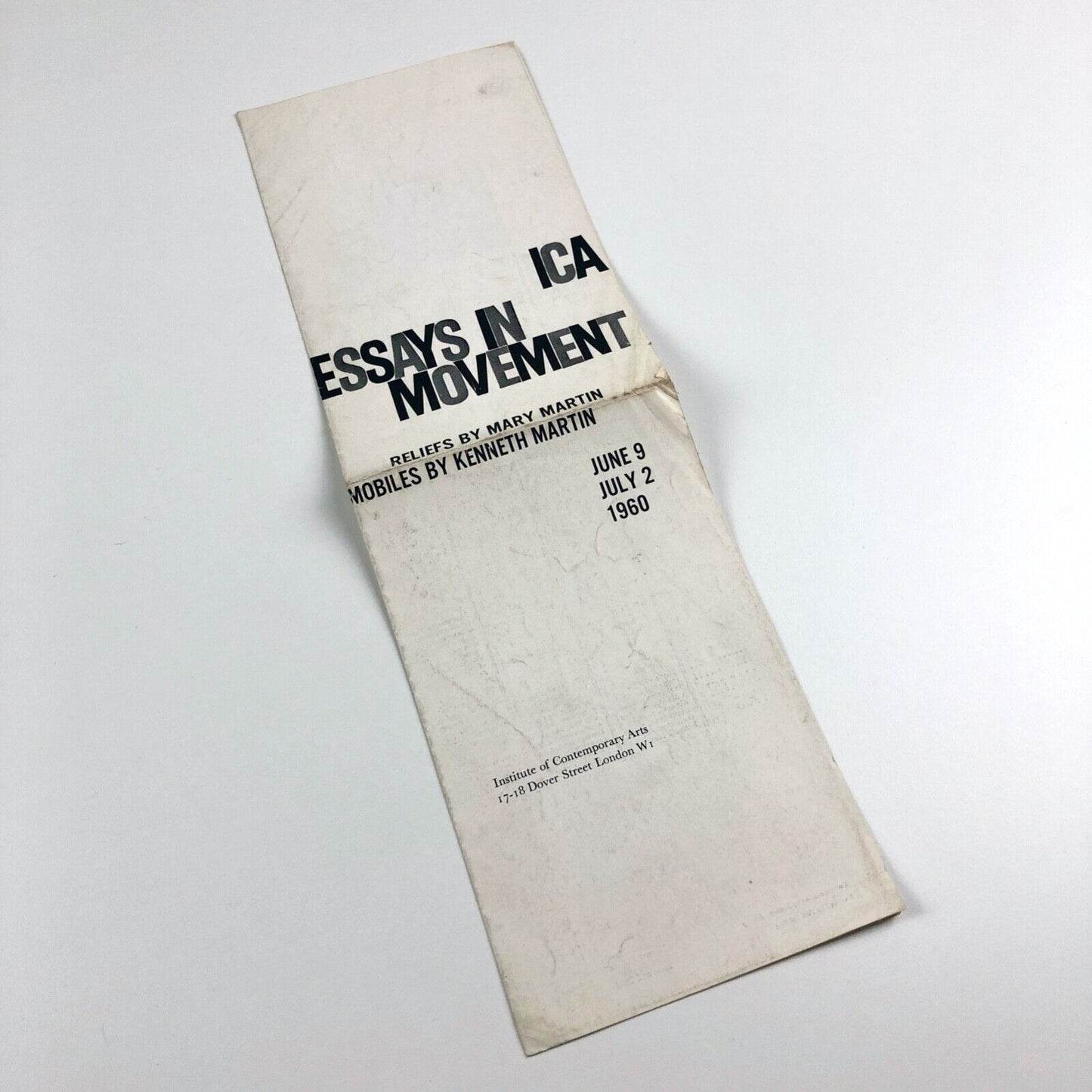 Essays in Movement Reliefs by Mary Martin Mobiles by Kenneth Martin | Institute of Contemporary Arts ICA 1960