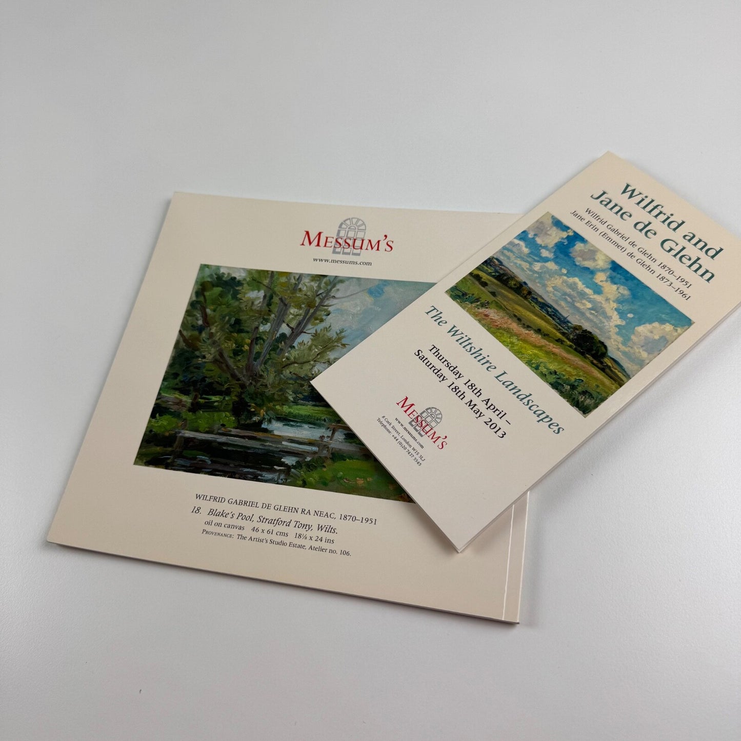 Wilfrid and Jane de Glehn. The Wiltshire Landscapes | Messum's, 2013