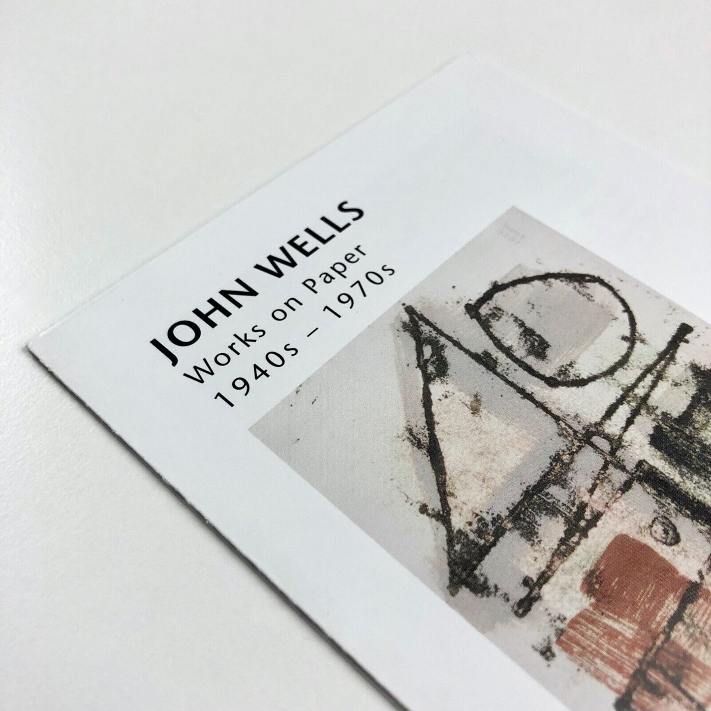 Promotional leaflet for John Wells. Works on Paper 1940s-1970 | Belgrave Gallery 2010
