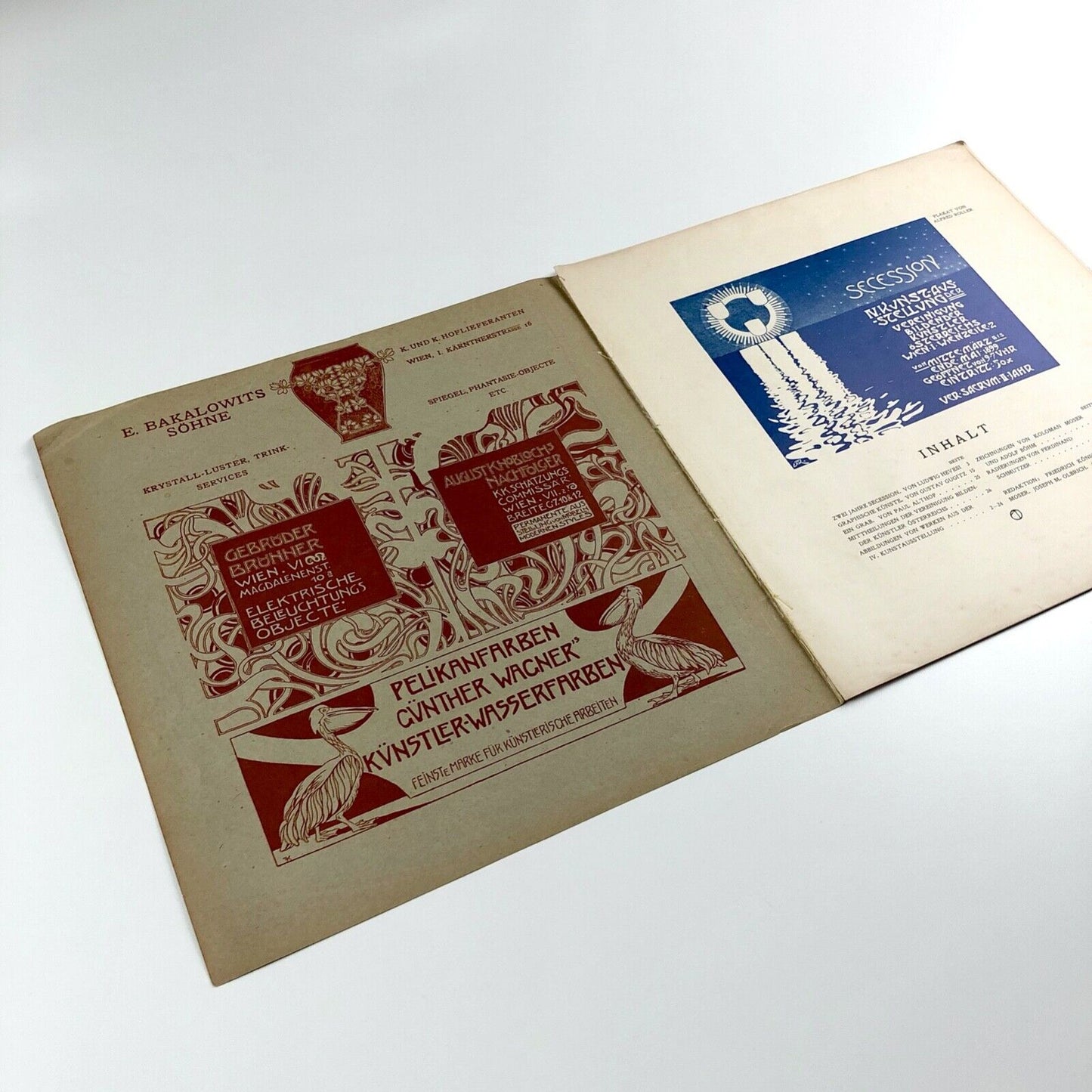 Ver Sacrum Vienna Secession art magazine - heft 7 1899 (Poor condition)