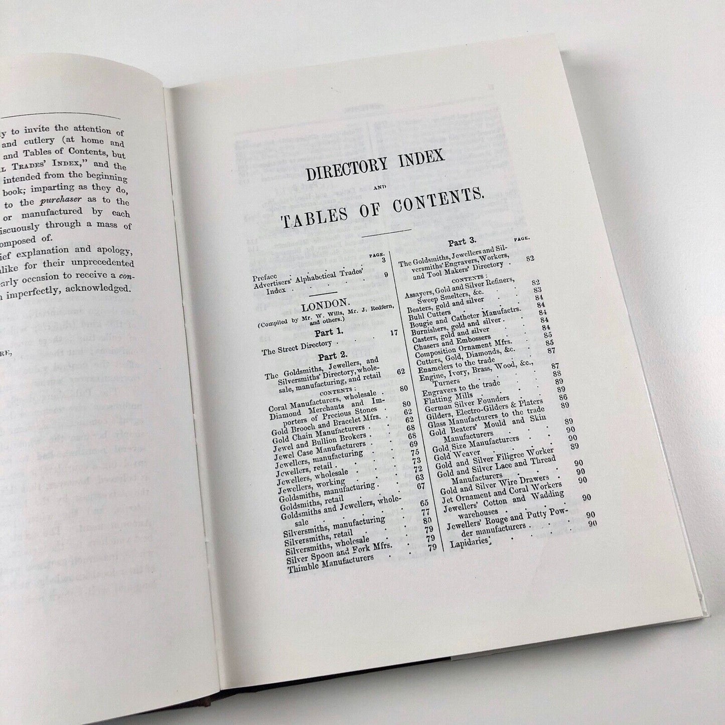 The London Wholesale, Manufacturing, and Retail Goldsmiths, Jewellers, Watch Makers, Opticians, and Cutlers’ Directory 1861 | 1996 Facsimile