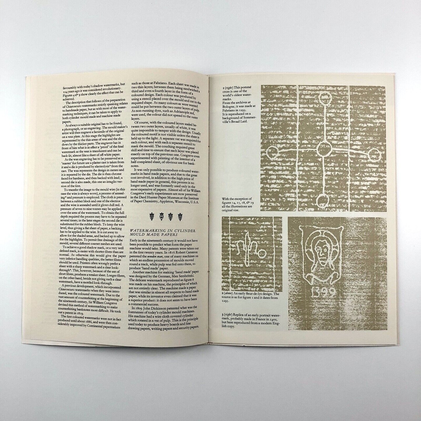 Watermarks. A Brief History & Survey of the Techniques by Colin Cohen, 1970
