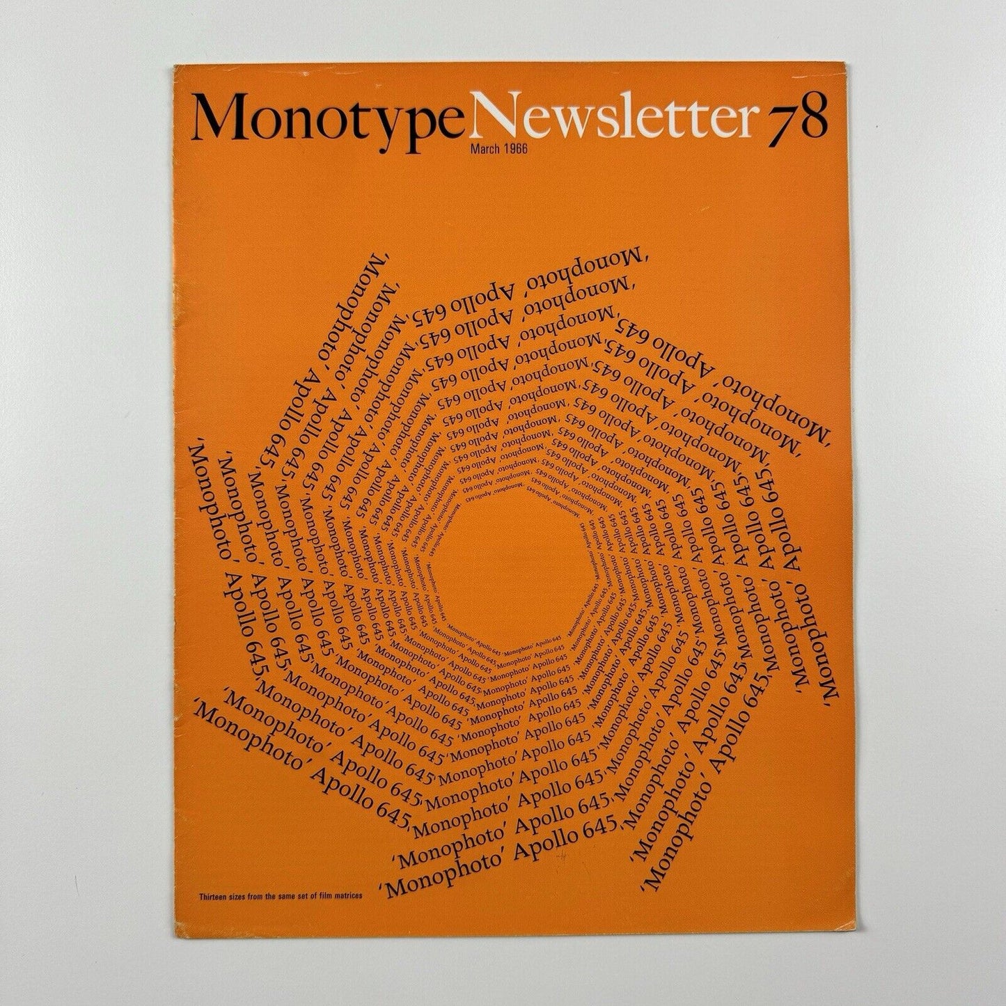 Monotype Newsletter 78 | March 1966 | Type Ornament and the Decorative Arts | The Monotype Corporation