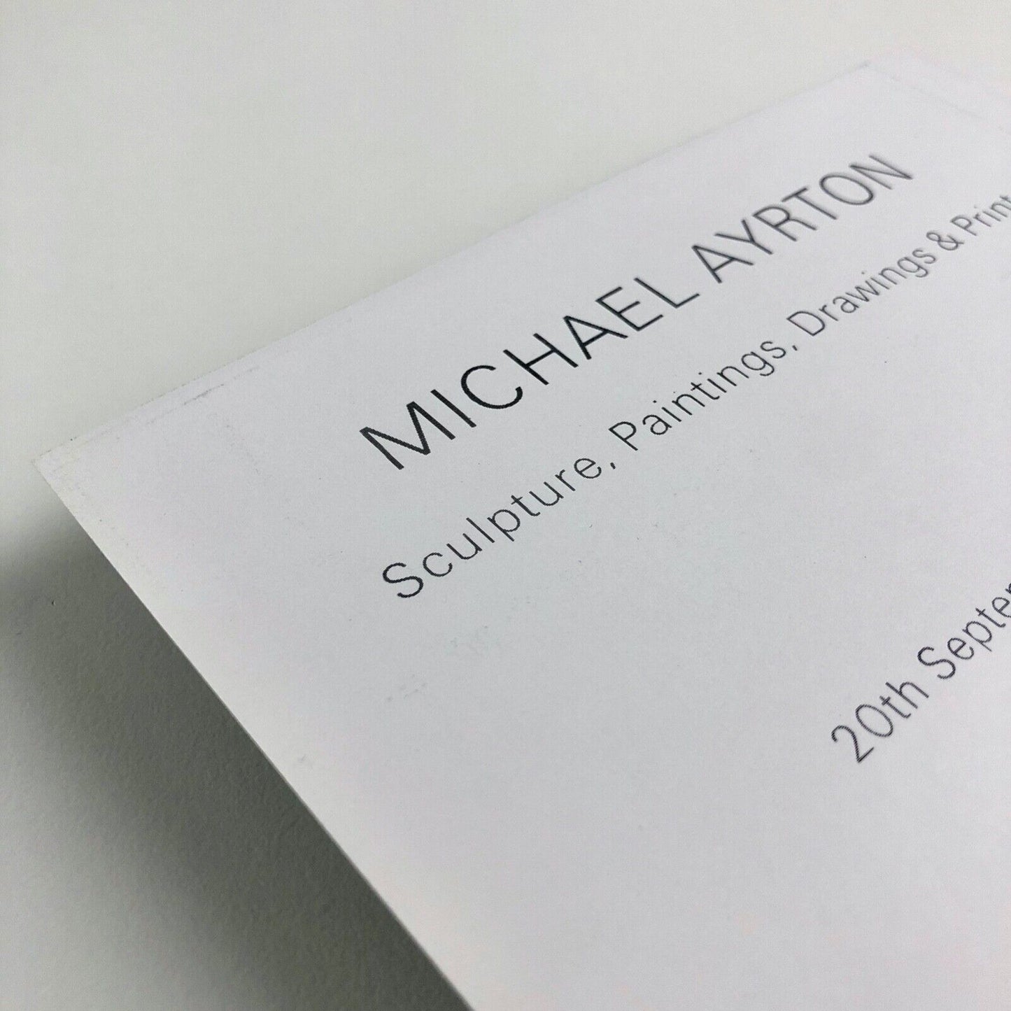 Michael Ayrton – Beaux Arts, Bath | Exhibition private view card