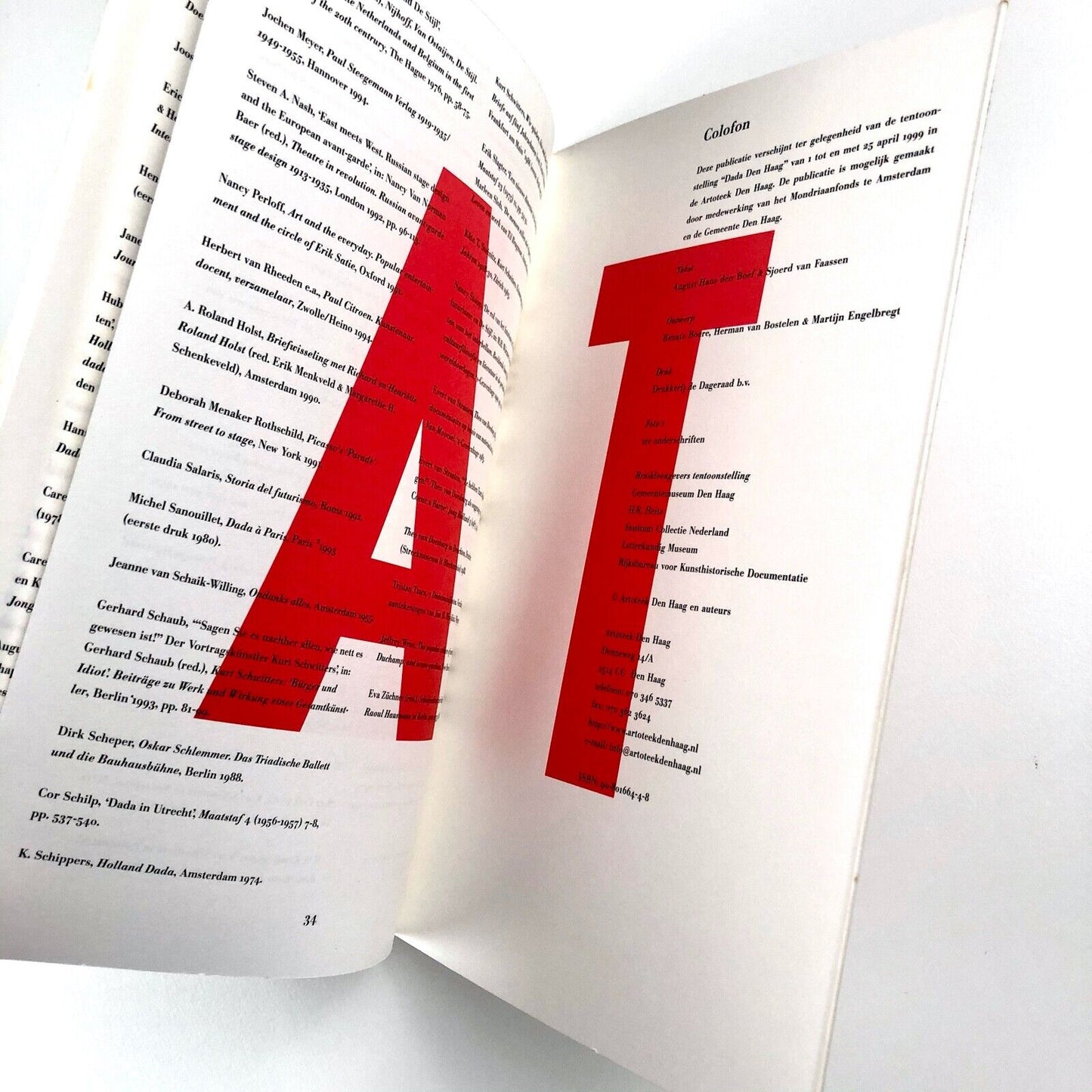 Dada en Haag | August Hans den Boef & Sjoerd van Faassen | Exhibition booklet, 1999