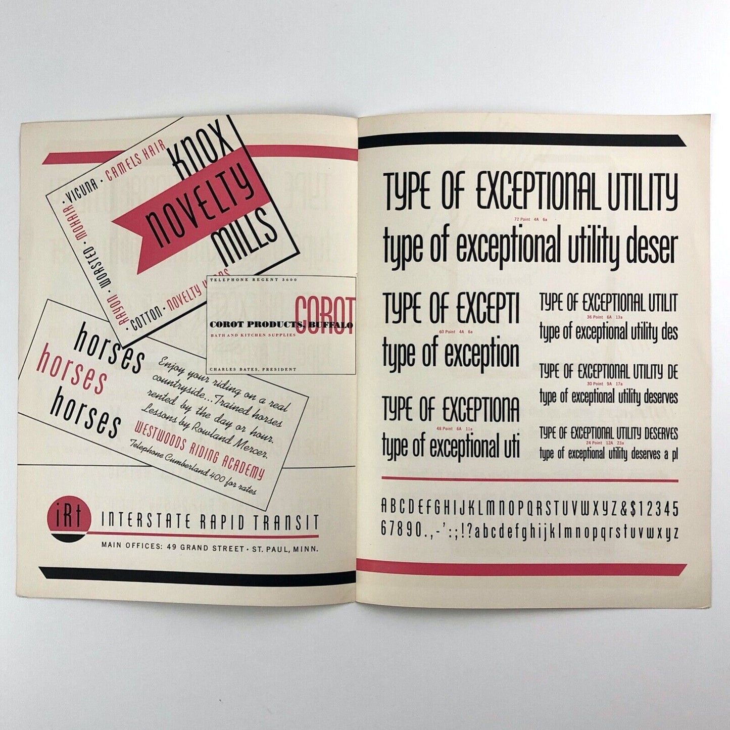 Phenix Condensed Gothic | American Type Founders type specimen leaflet | Undated