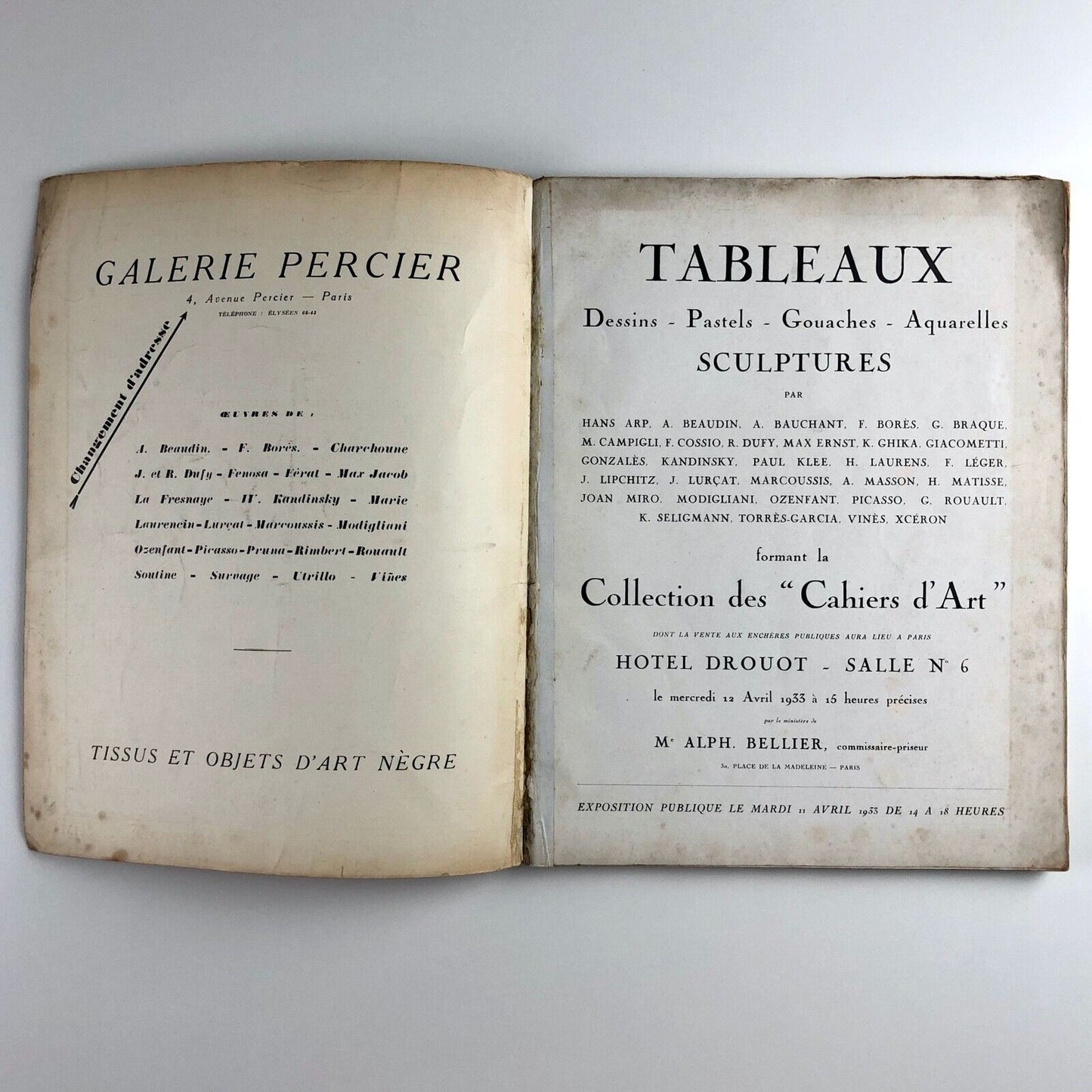 Cahiers D'Art 1-2 | Georges Braques Musée des Beaux-Arts de Bâle, 1933