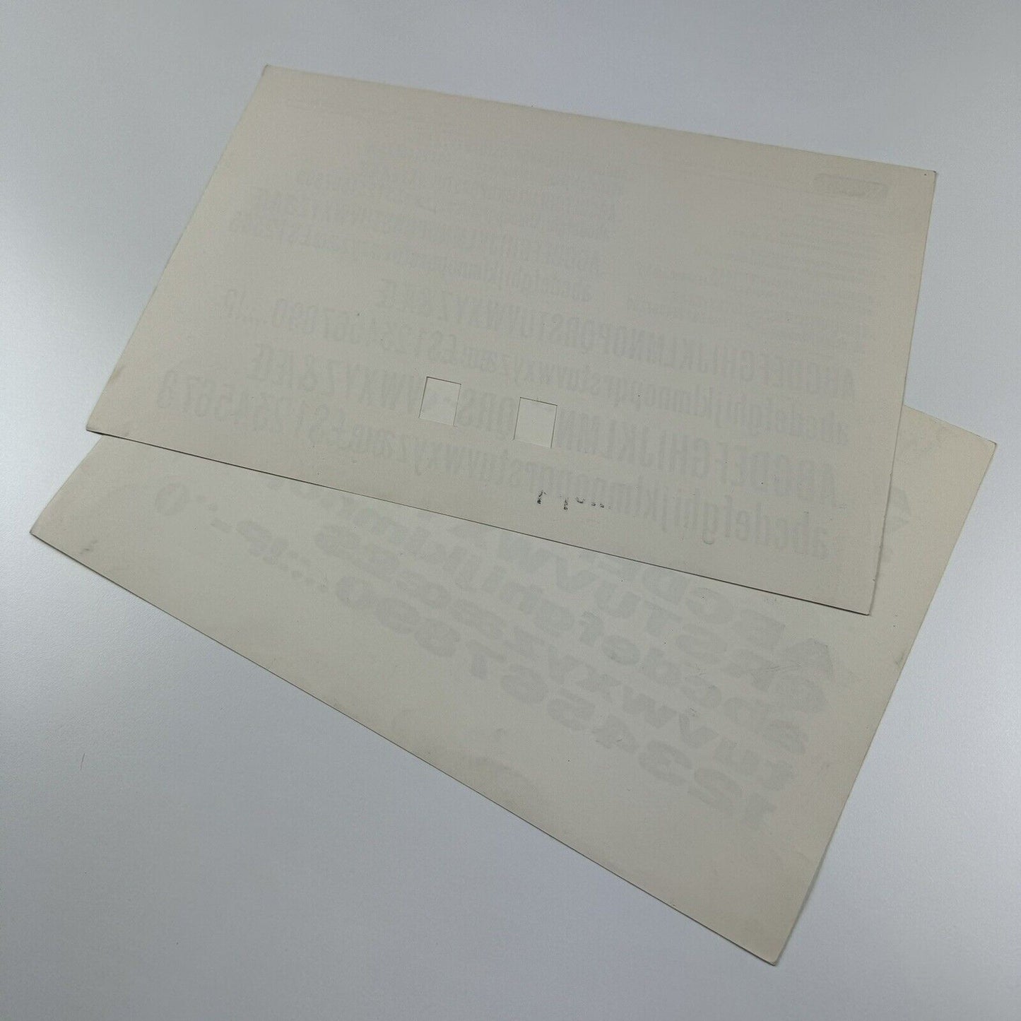 2 x Stephenson Blake type specimen sheets: Wide Sans and Narrow Sans Italic | Wace Group