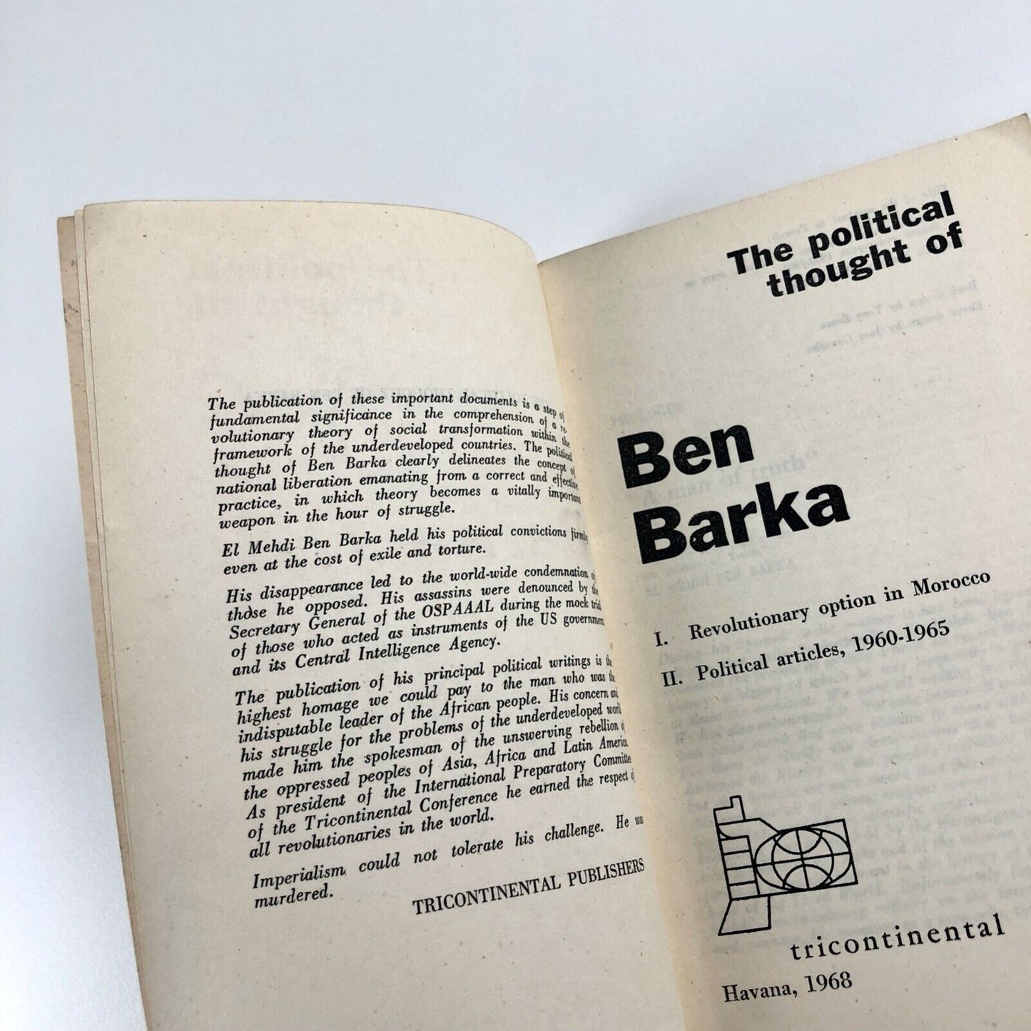The Political Thought of Ben Barka | Tricontinental Publishing, Havana, 1968