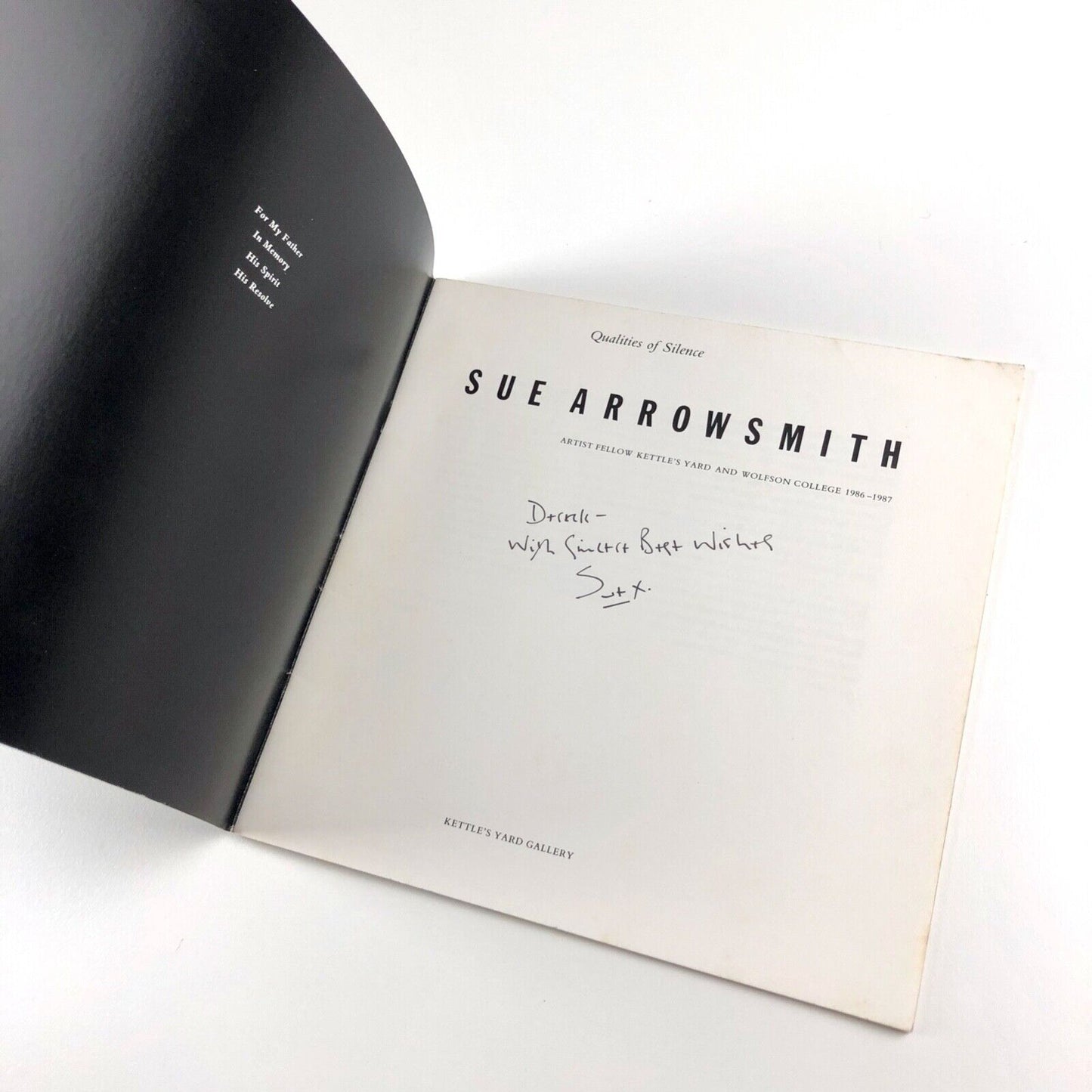 Qualities of Silence Sue Arrowsmith | Kettle's Yard, 1987 | inscribed by artist