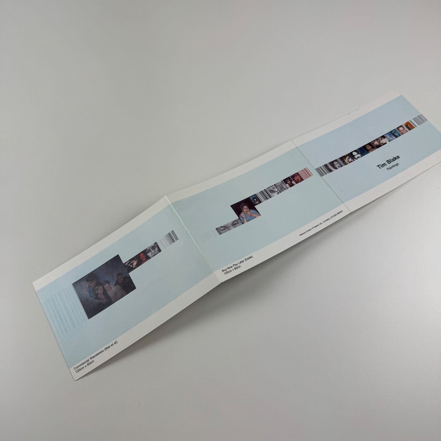 Promotional fold out card for Tim Blake Paintings, undated