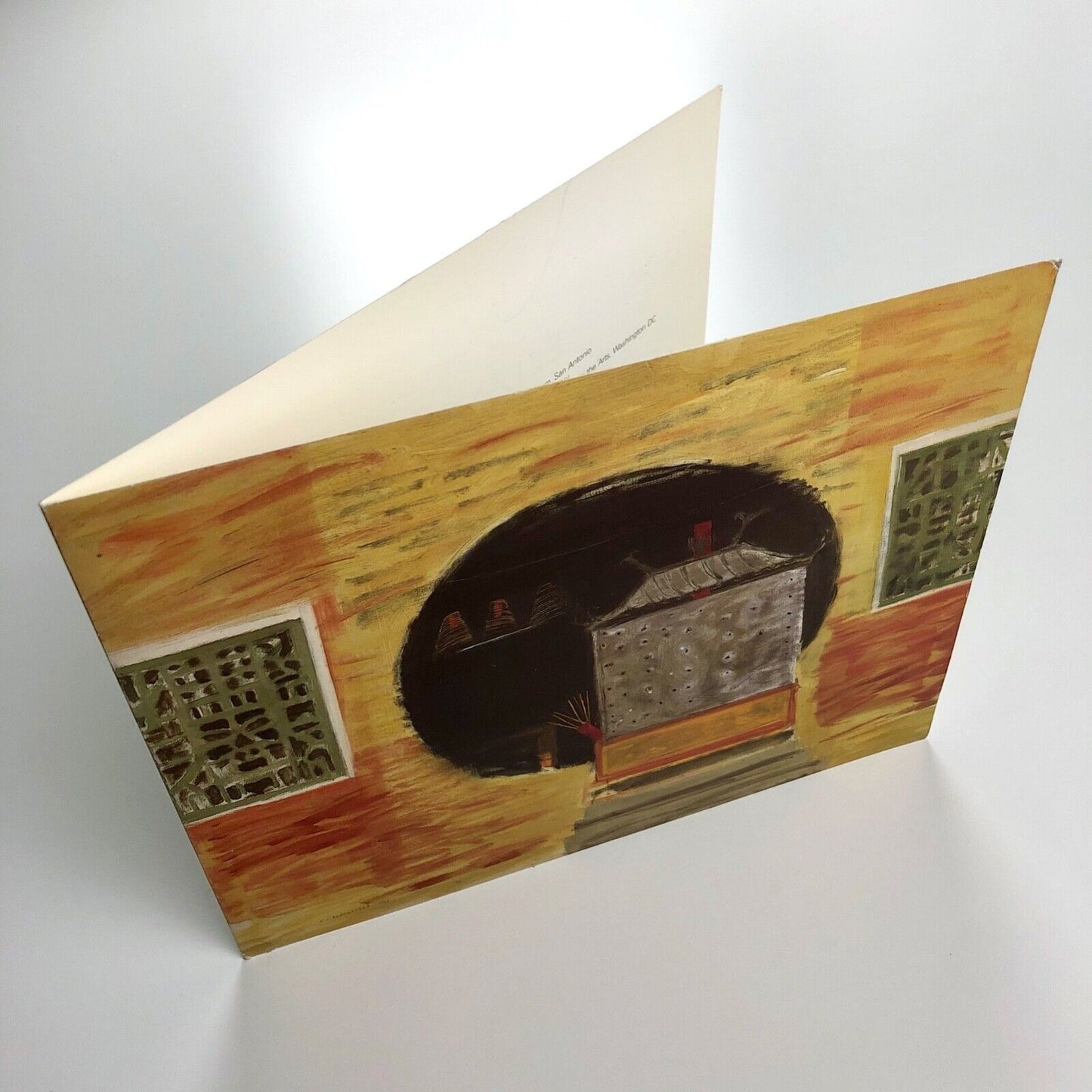 Folding card for Elizabeth Blackadder | Mercury Gallery, 1991