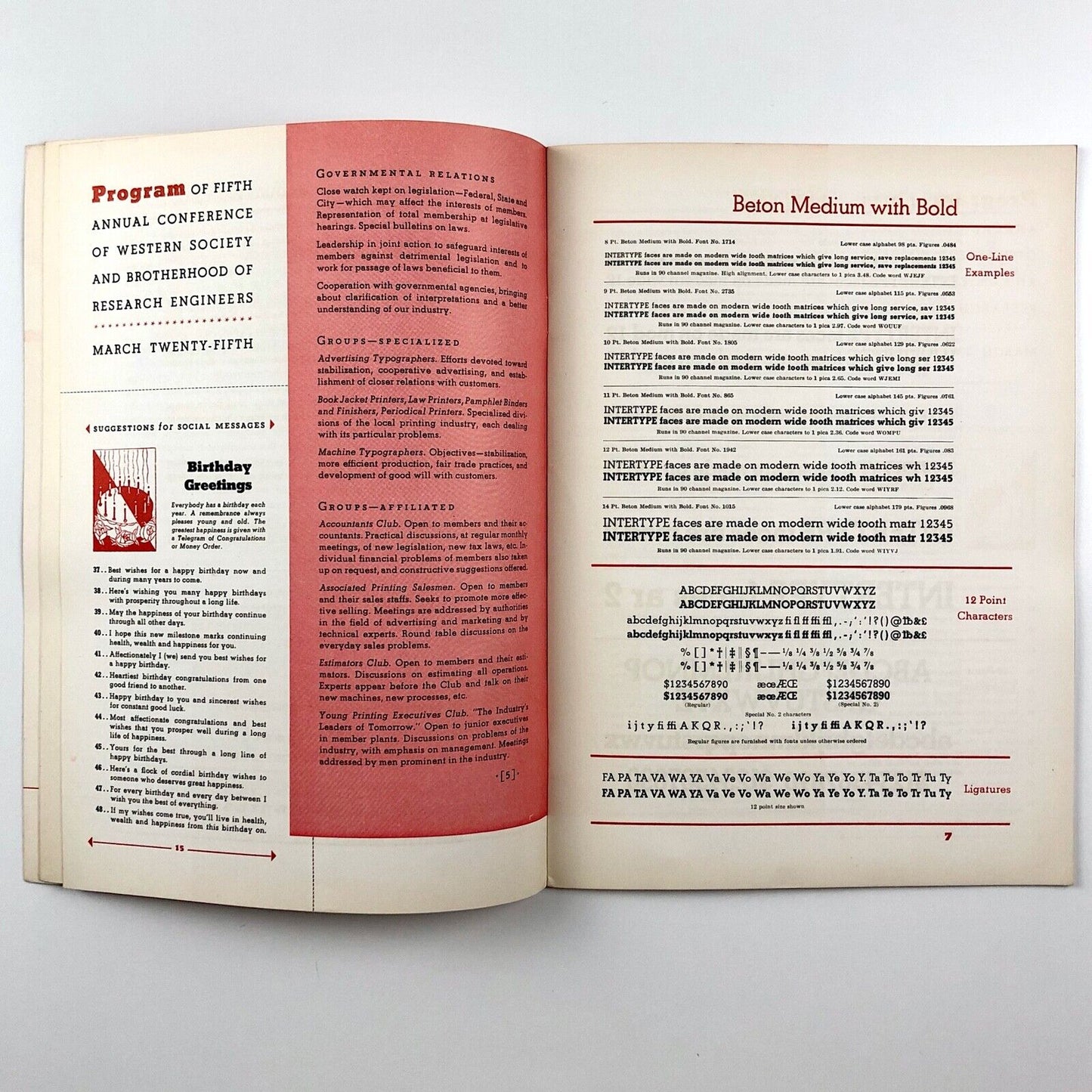 Beton Bold, Medium and Extra Bold | Intertype Corporation specimen booklet