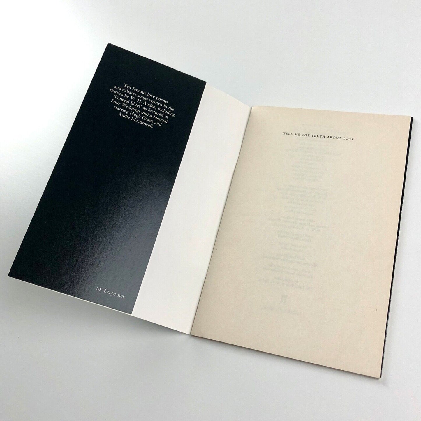 Tell Me The Truth About Love – W.H. Auden | Four Weddings and a Funeral | Faber & Faber, 1994