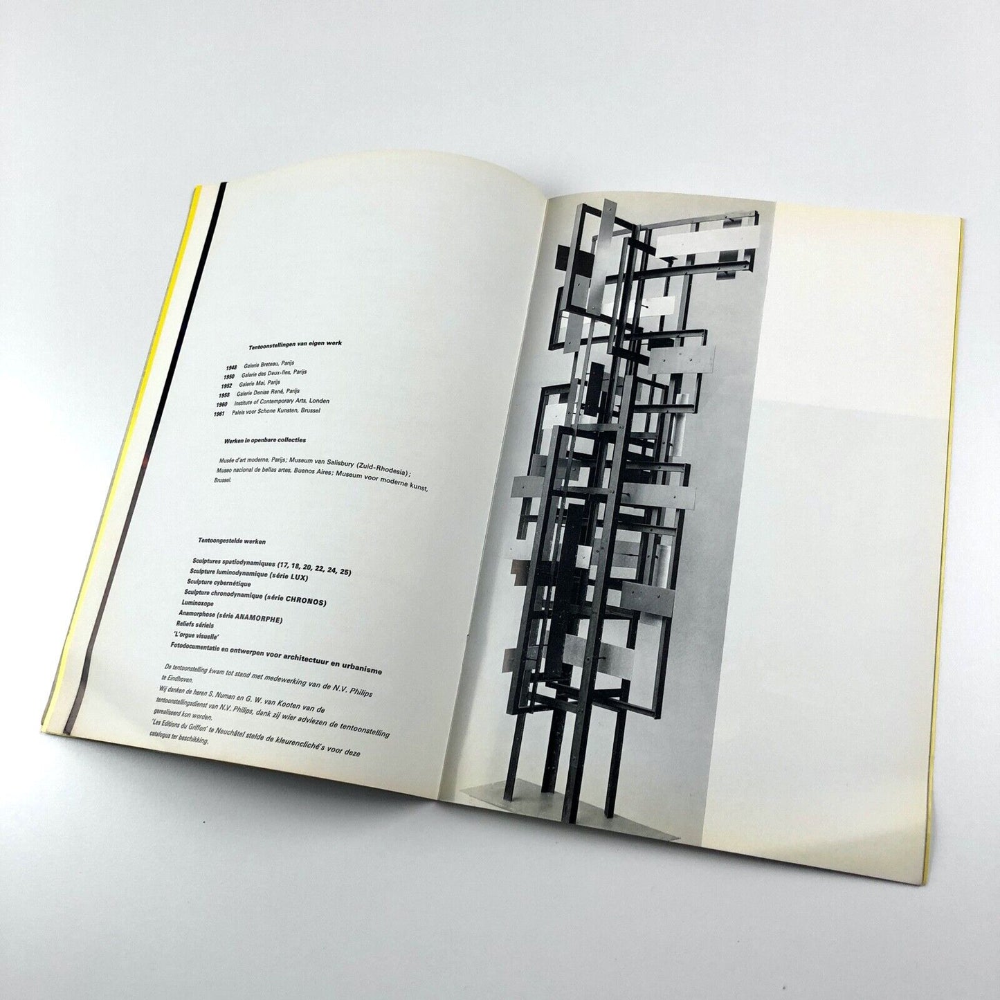 Nicolas Schöffer - ruimte | licht | tijd | Catalogue design by Wim Crouwel, 1964