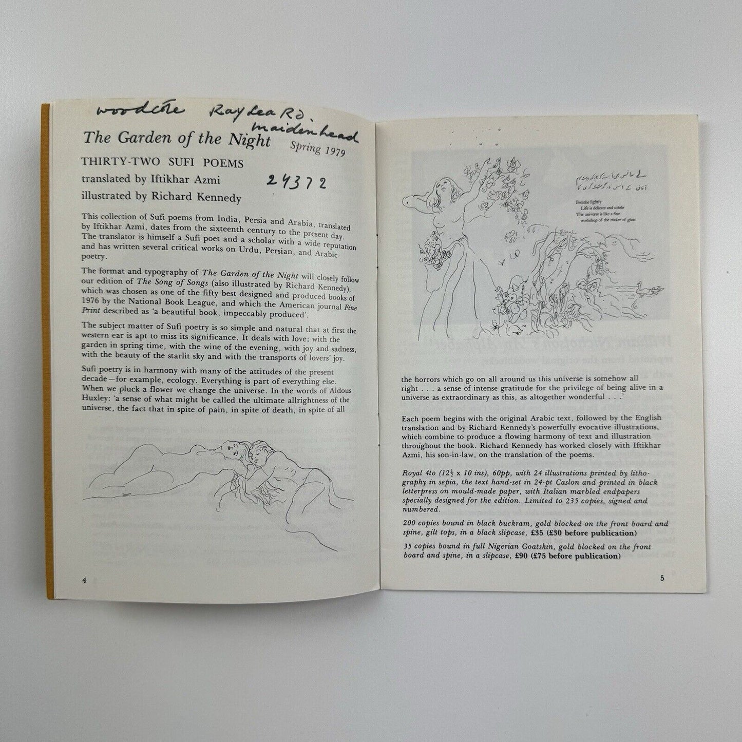 The Whittington Press | Publications 1978-9 | Second edition leaflet