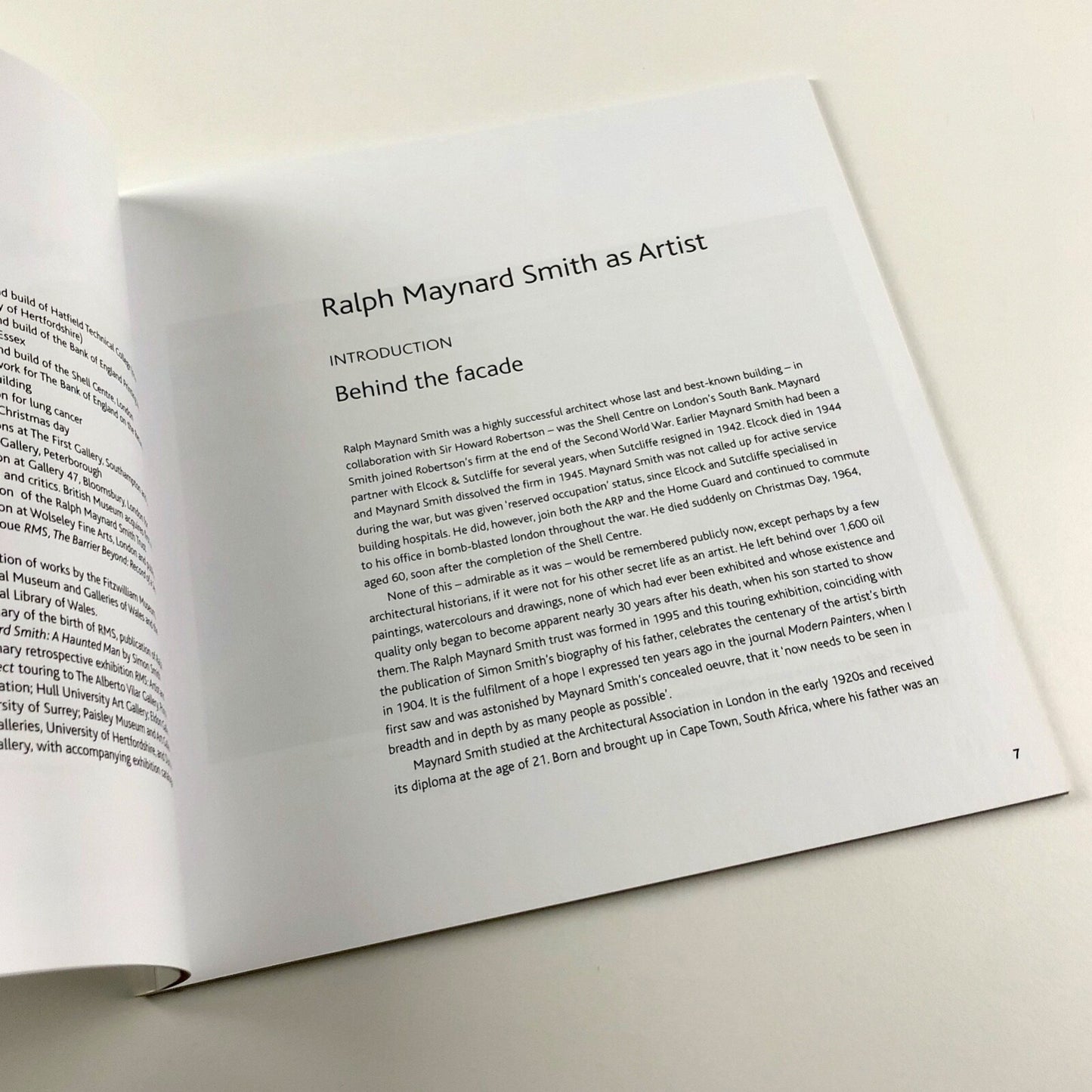 Ralph Maynard Smith – Artist and Architect | Wolseley Fine Art catalogue, 2004