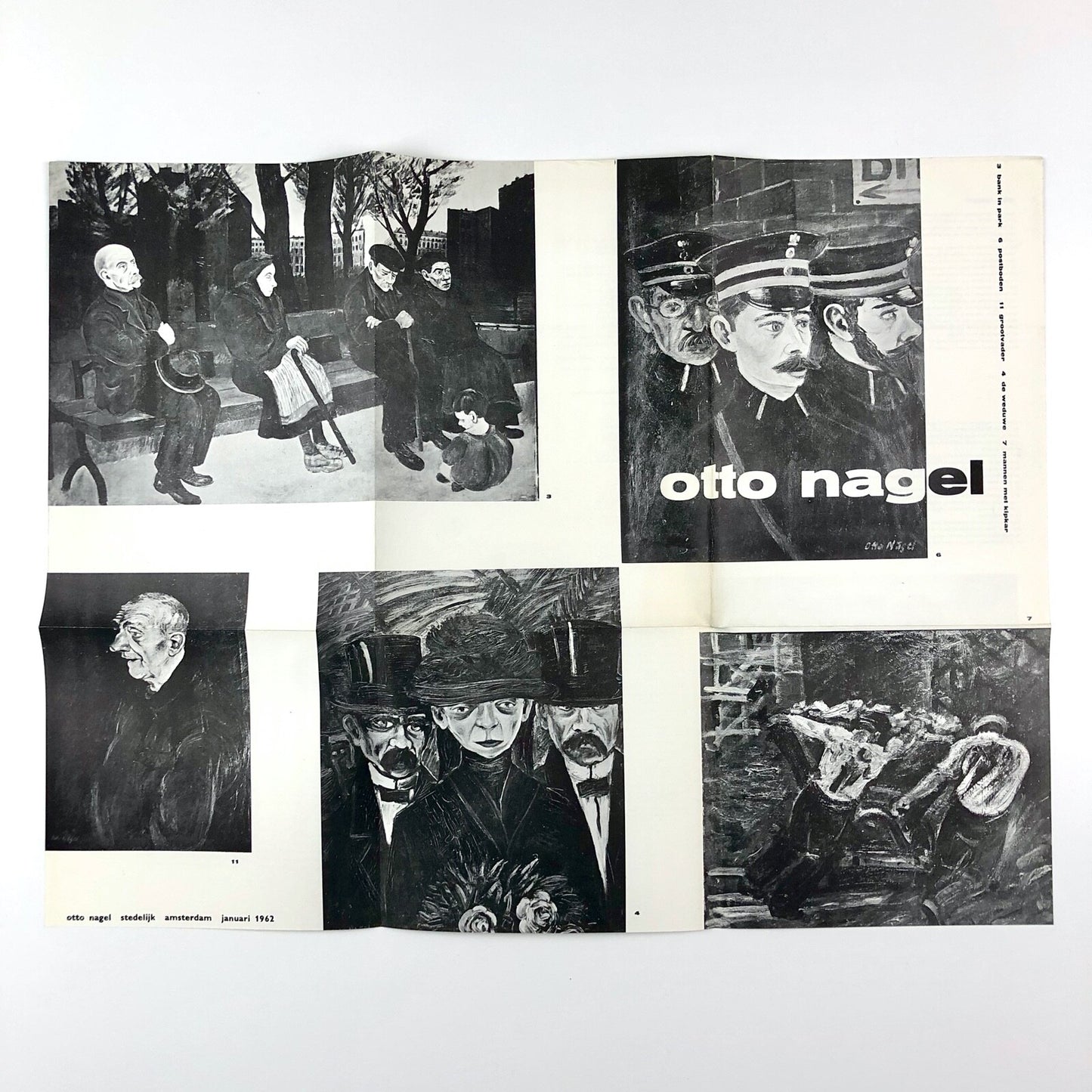 Otto Nagel | Stedelijk Museum fold-out exhibition leaflet/poster, 1962